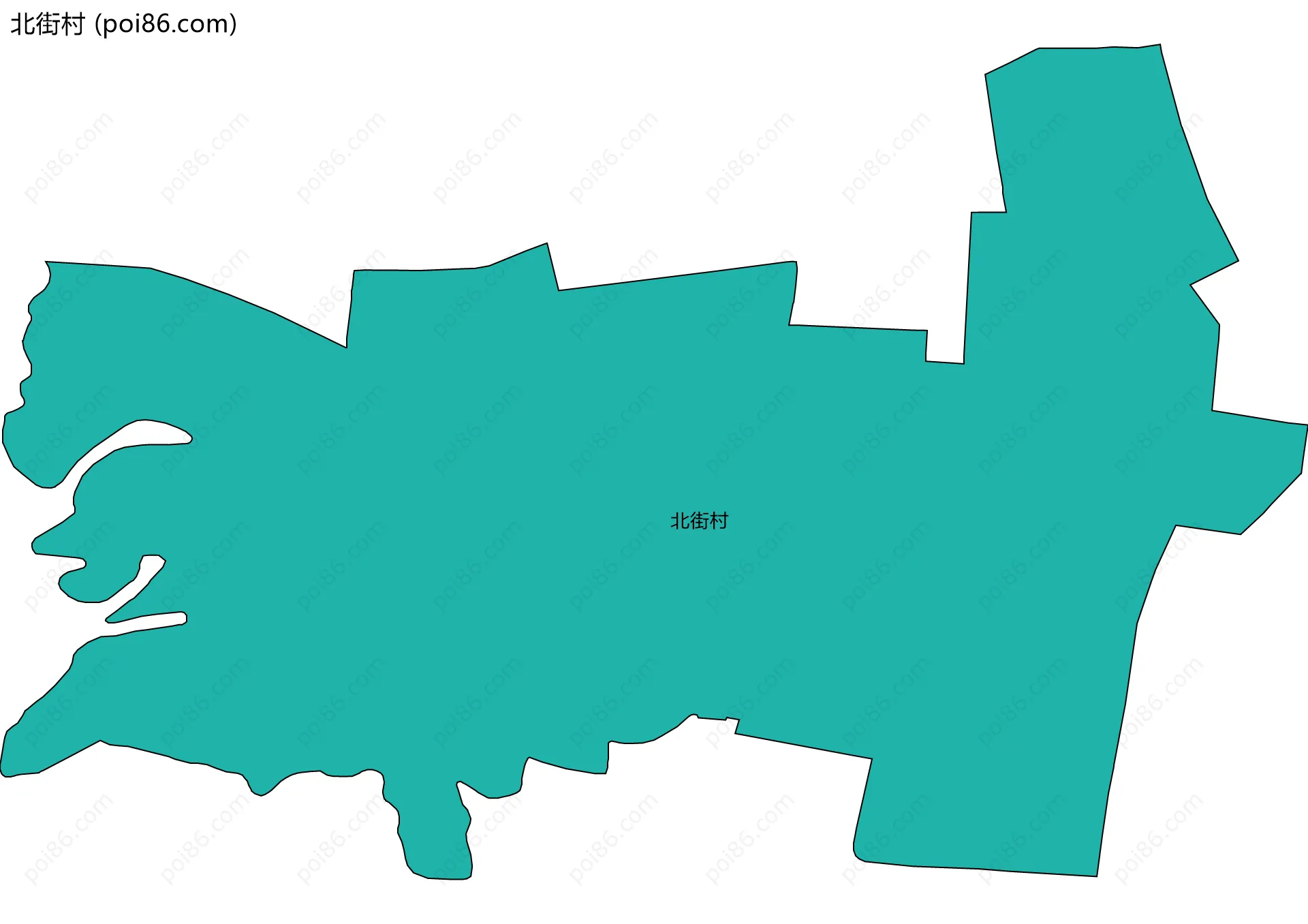 北街村边界地图