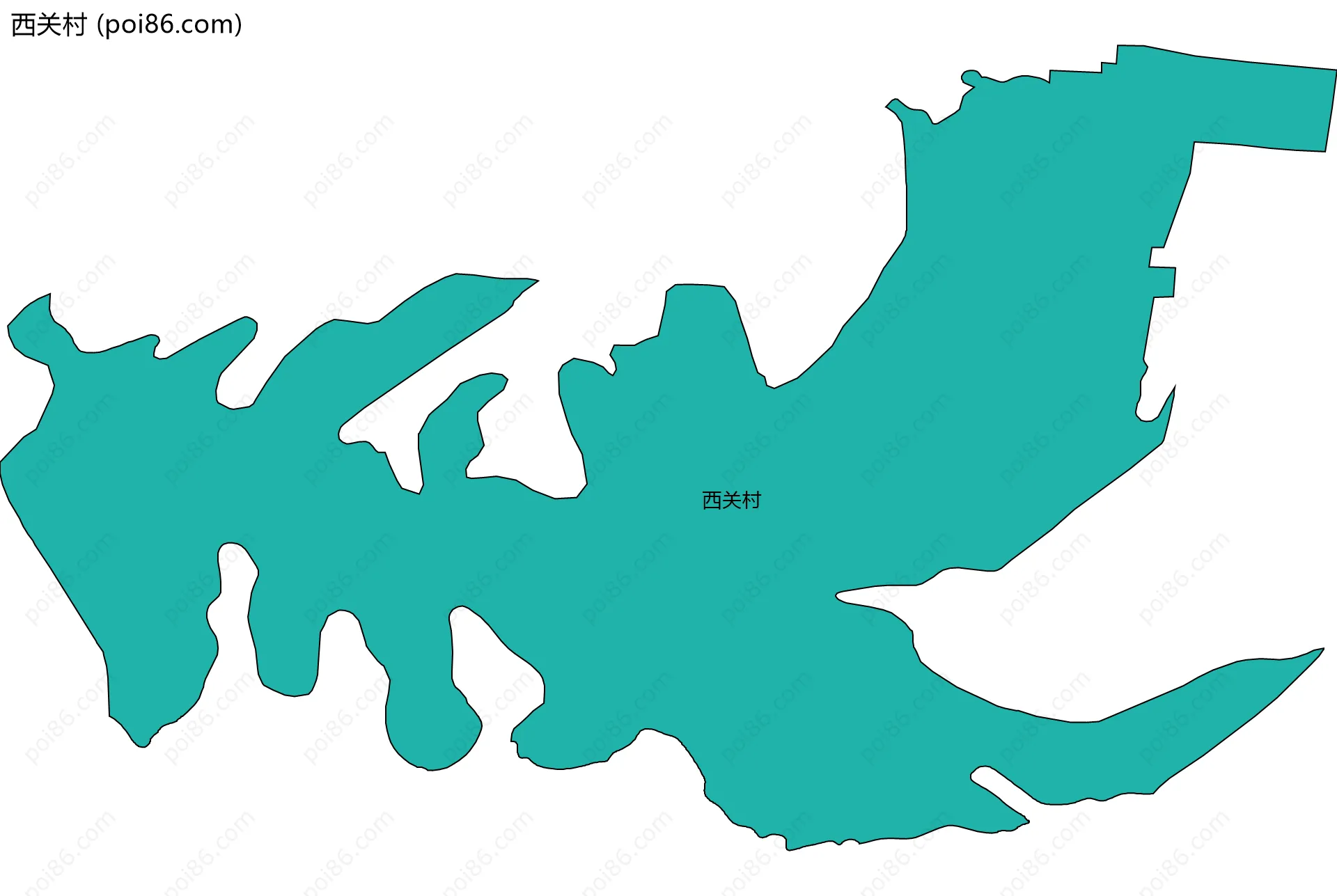 西关村边界地图