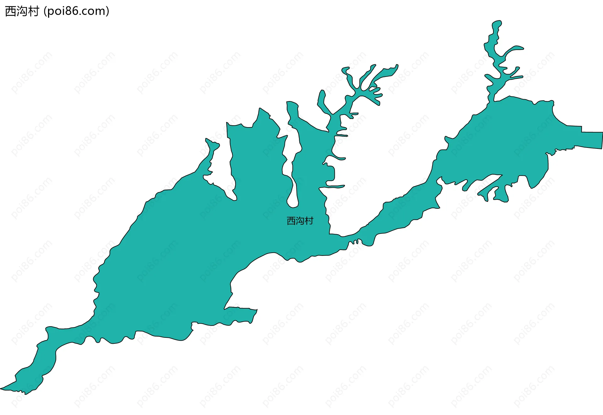 西沟村边界地图