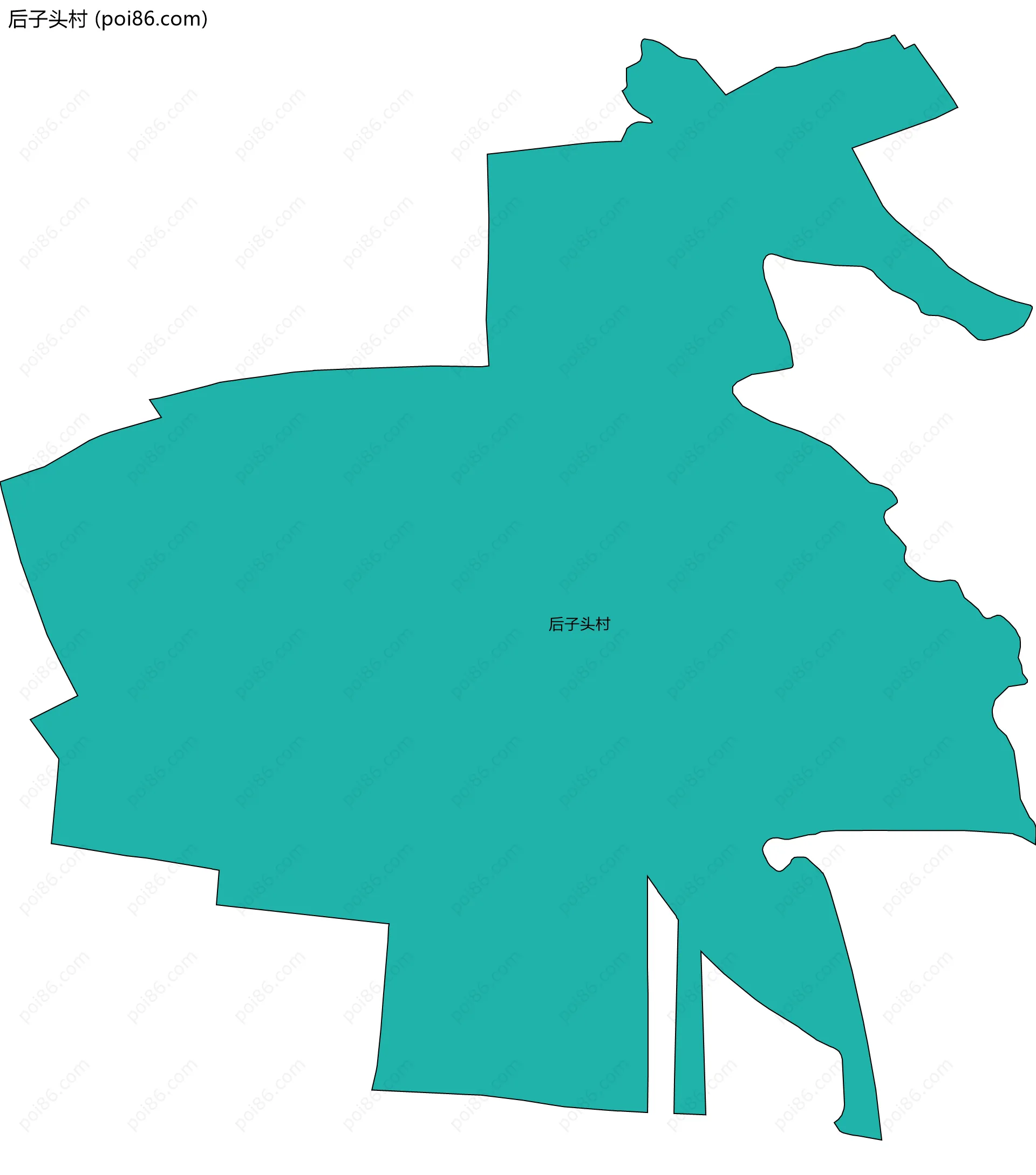 后子头村边界地图