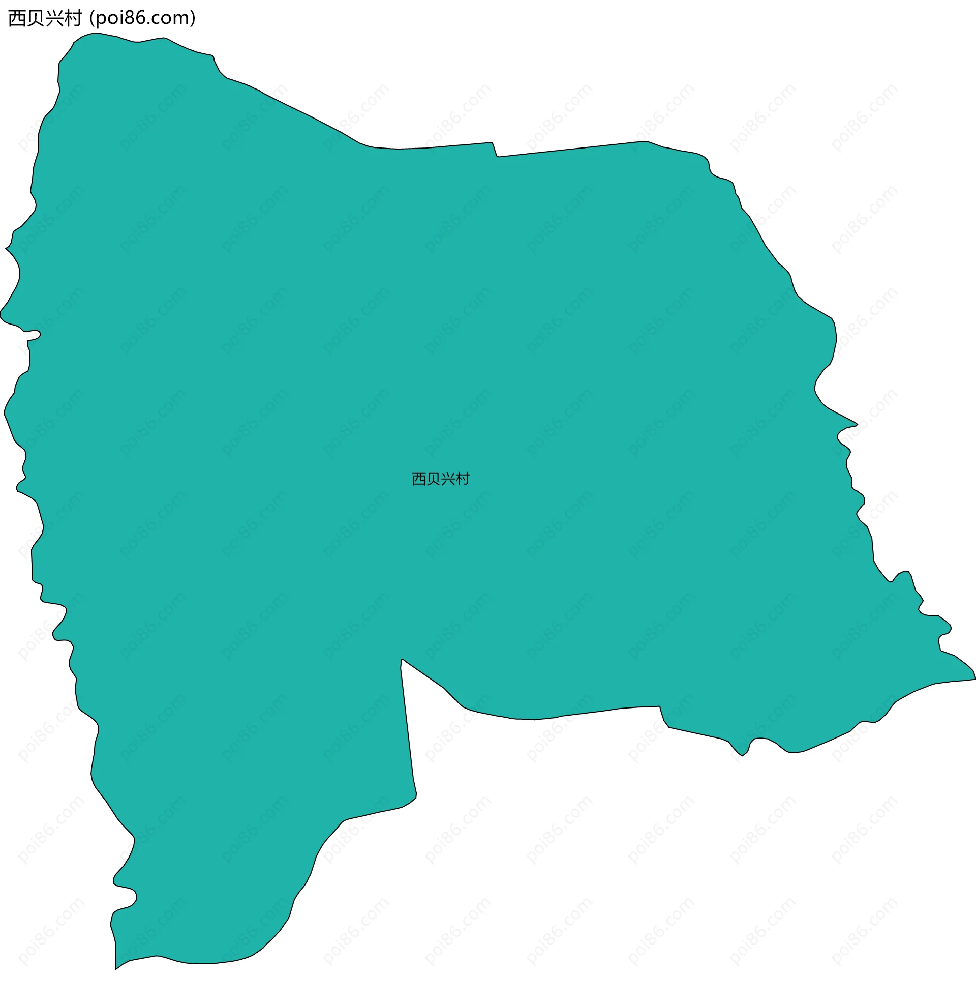 西贝兴村边界地图