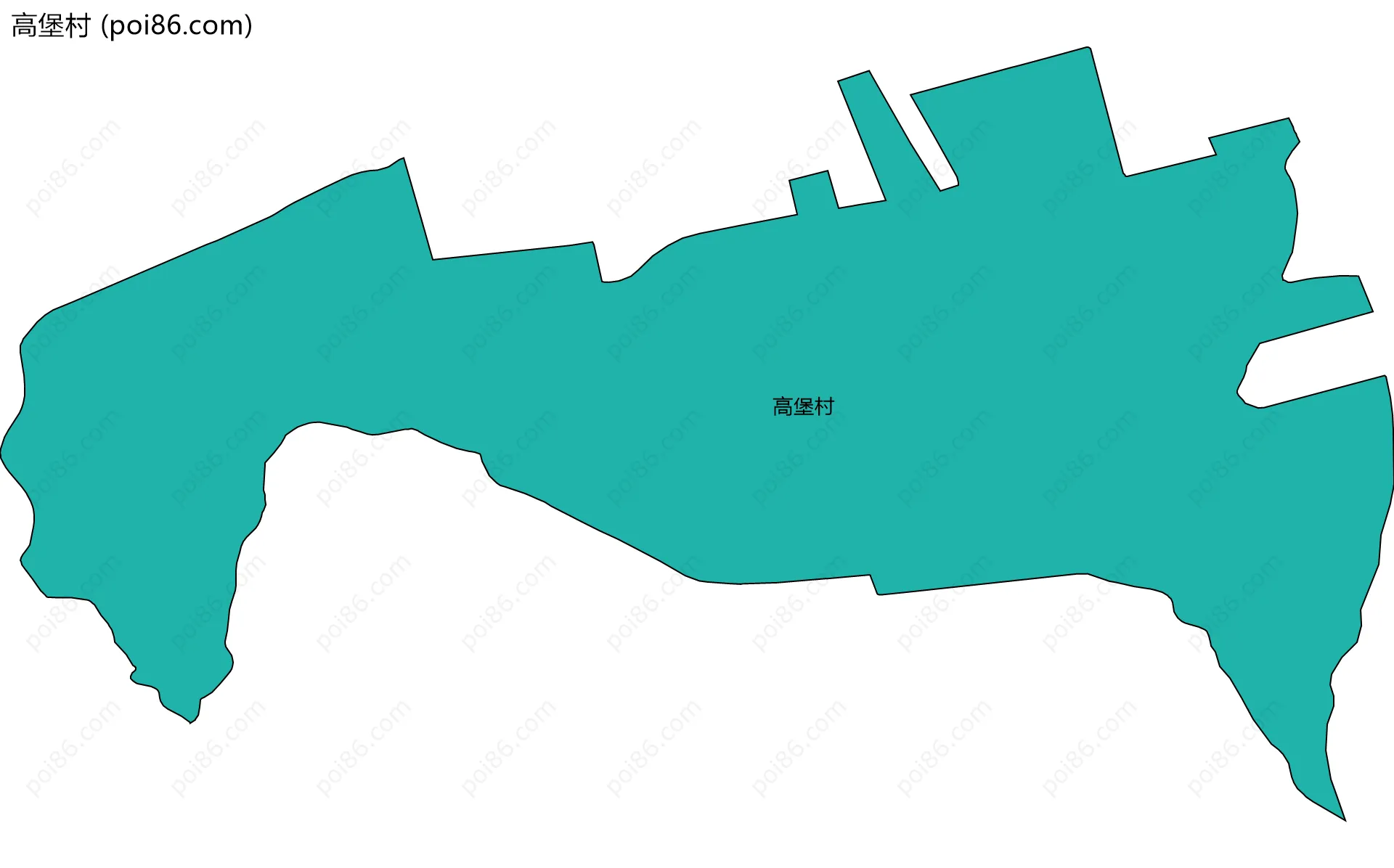 高堡村边界地图