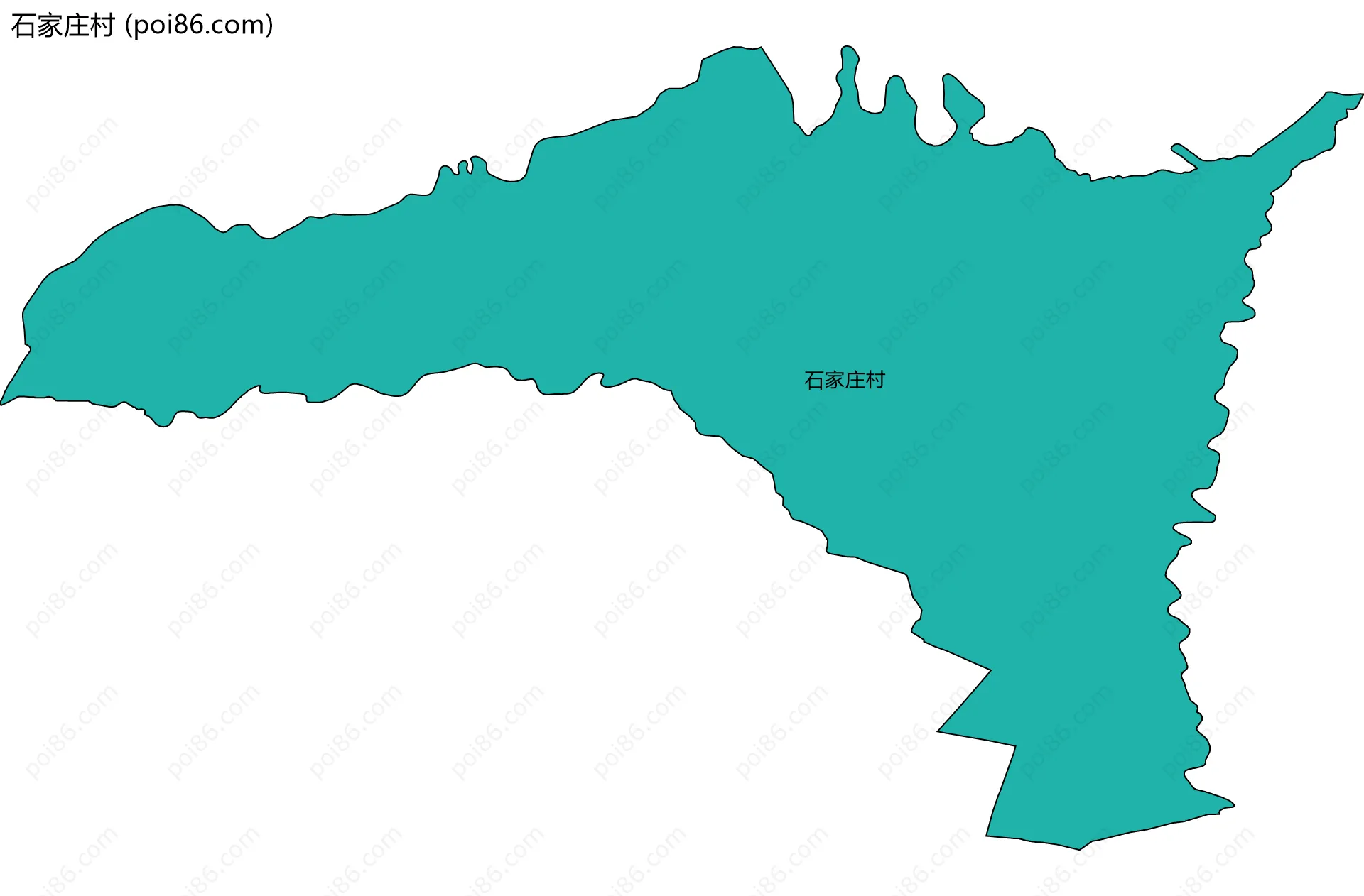 石家庄村边界地图