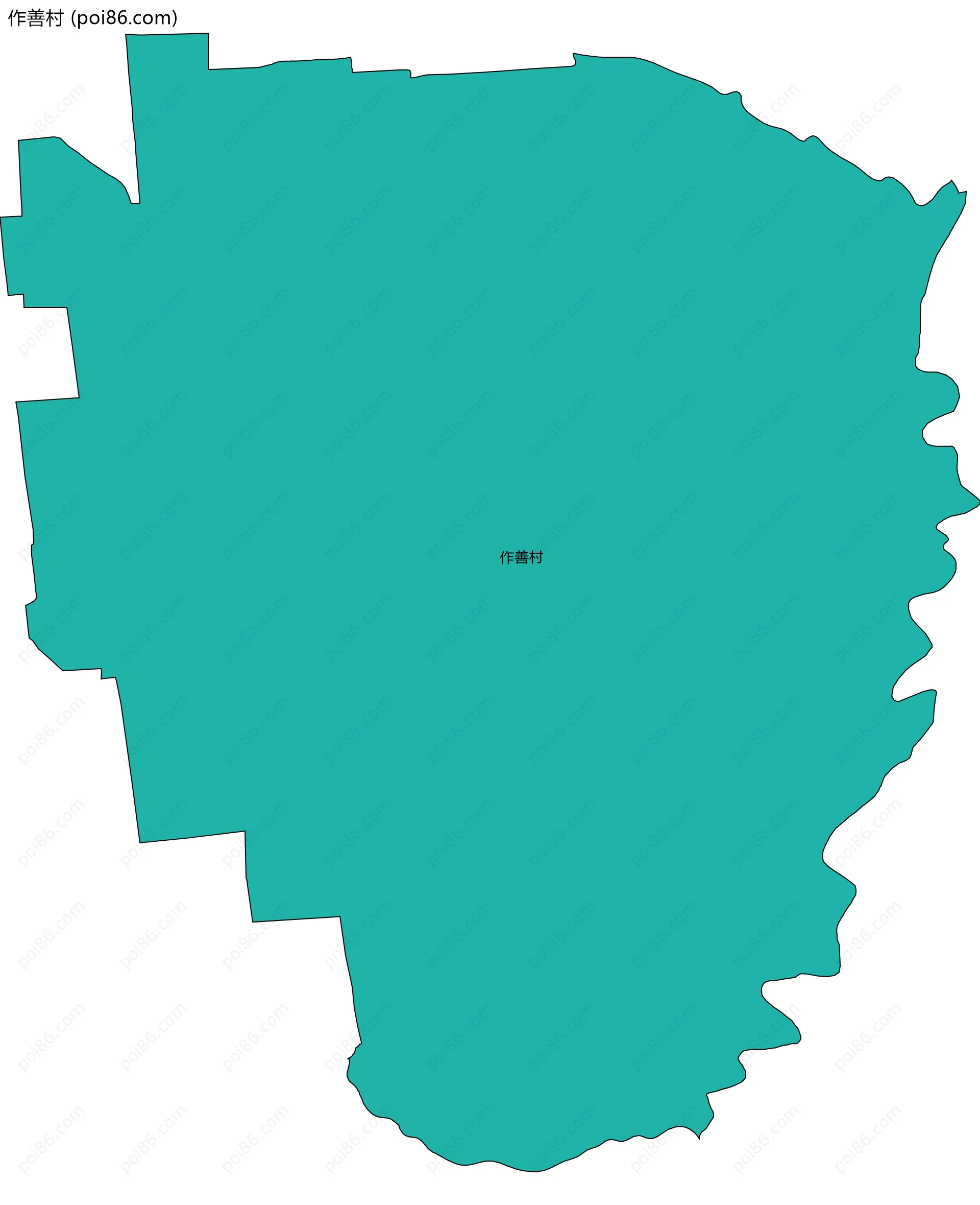 作善村边界地图