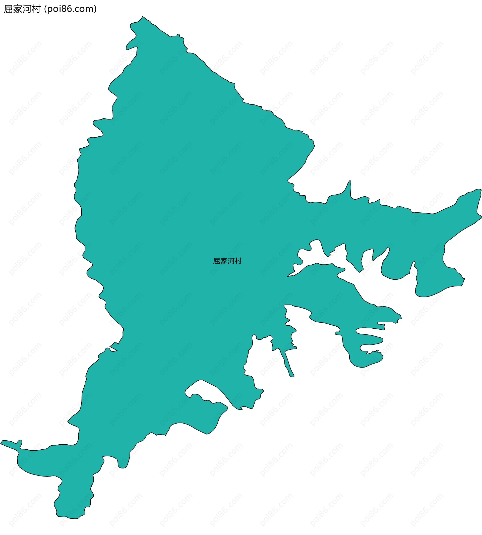 屈家河村边界地图