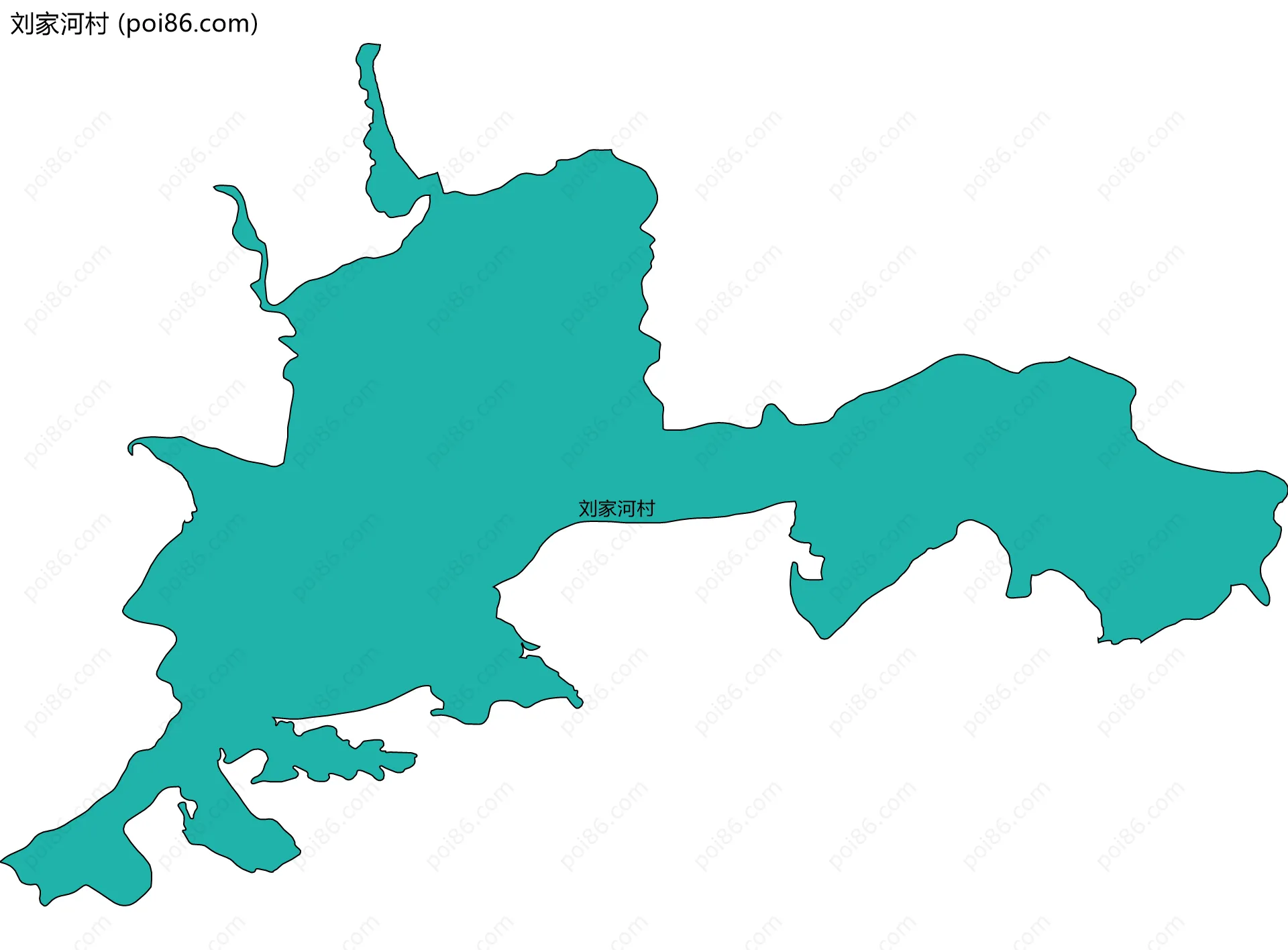 刘家河村边界地图