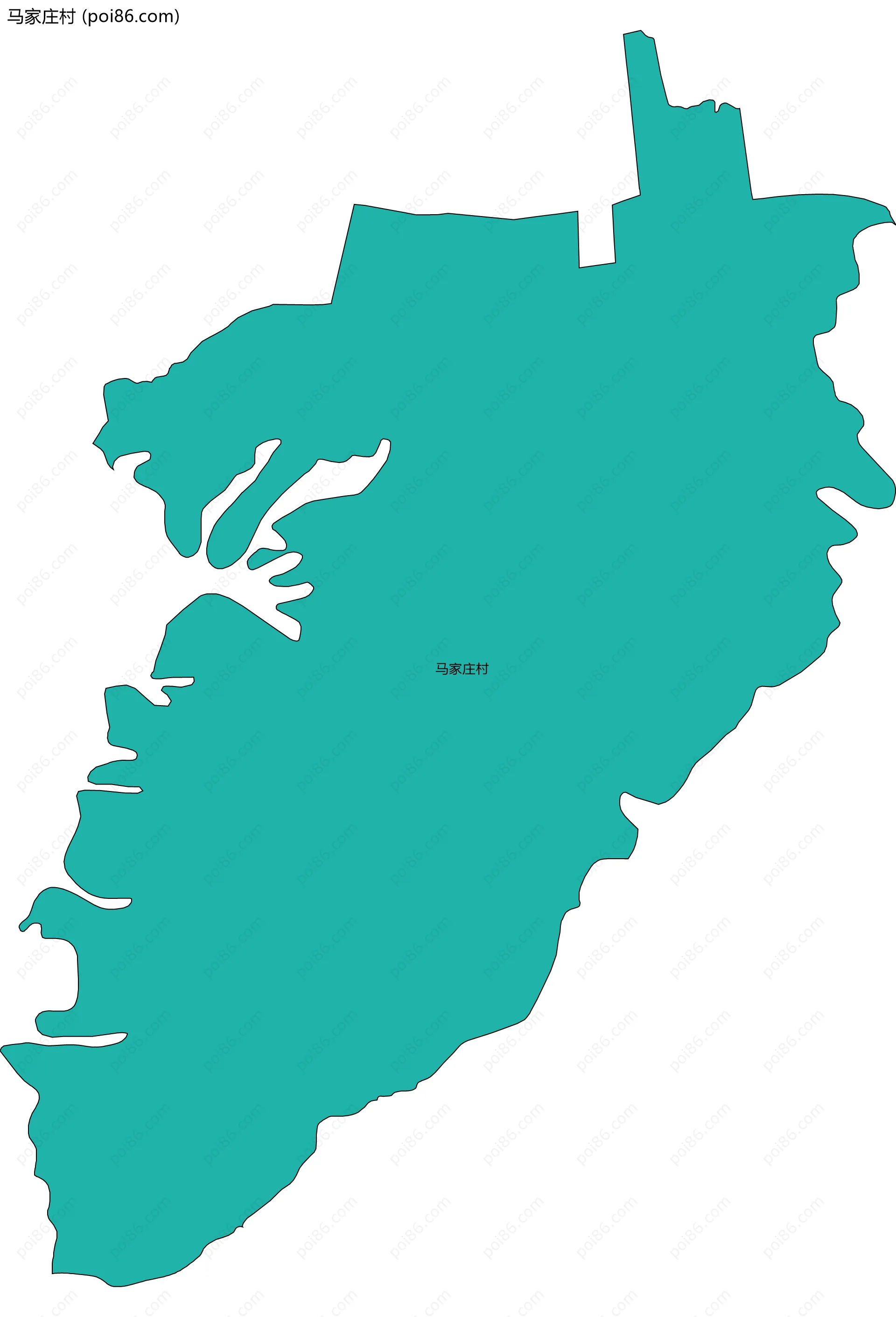 马家庄村边界地图