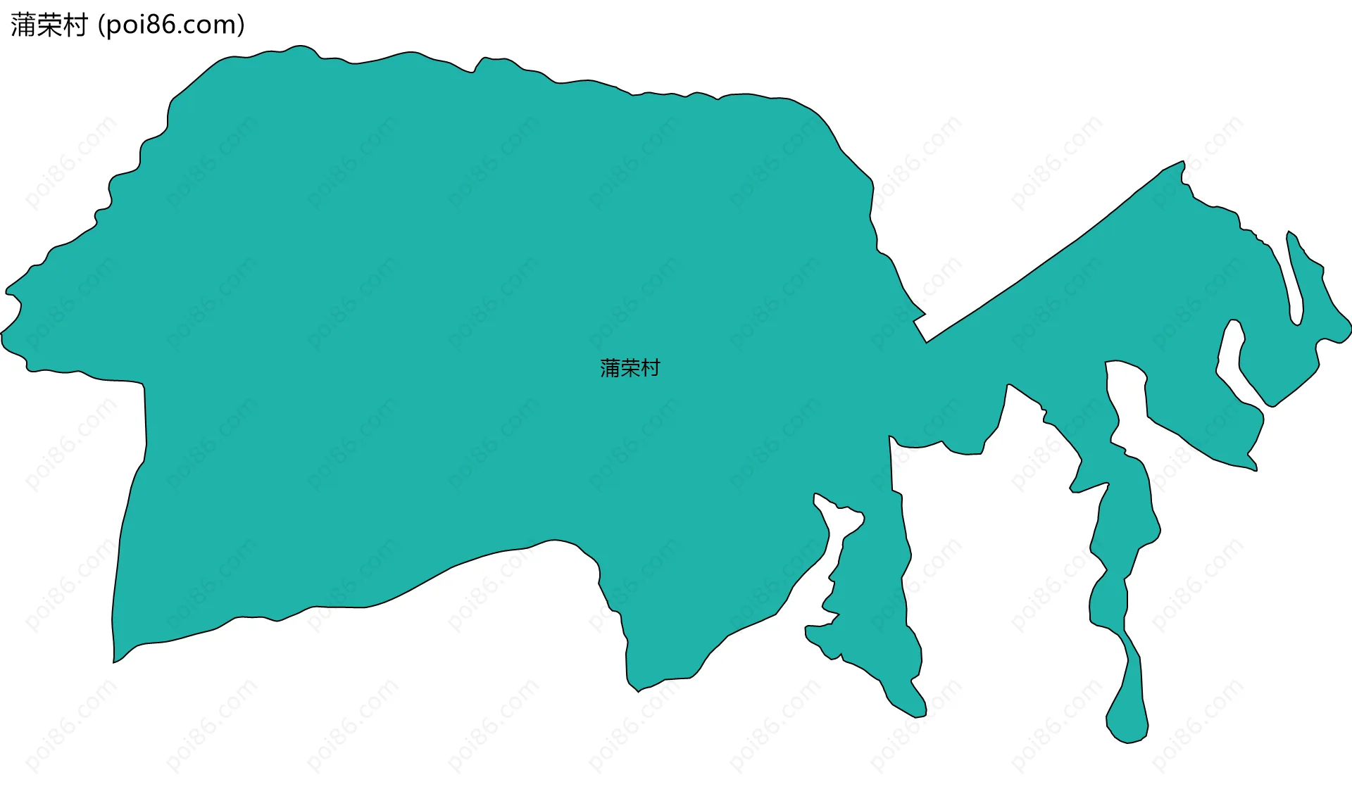 蒲荣村边界地图