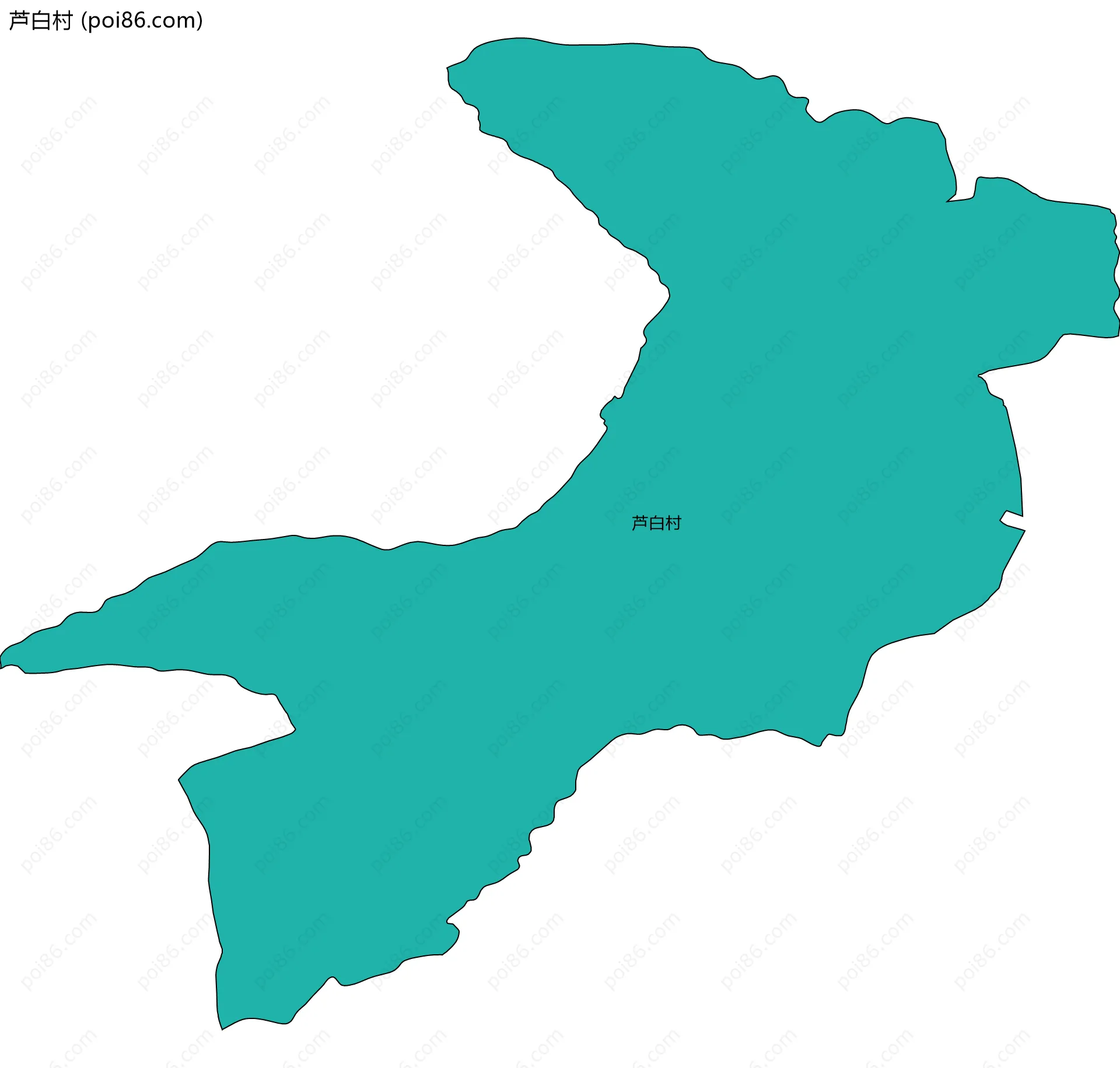 芦白村边界地图