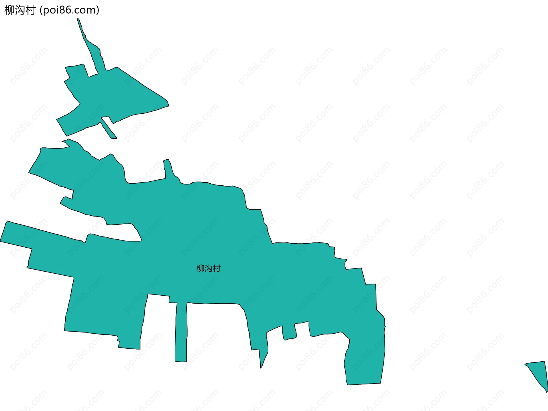 柳沟村边界地图