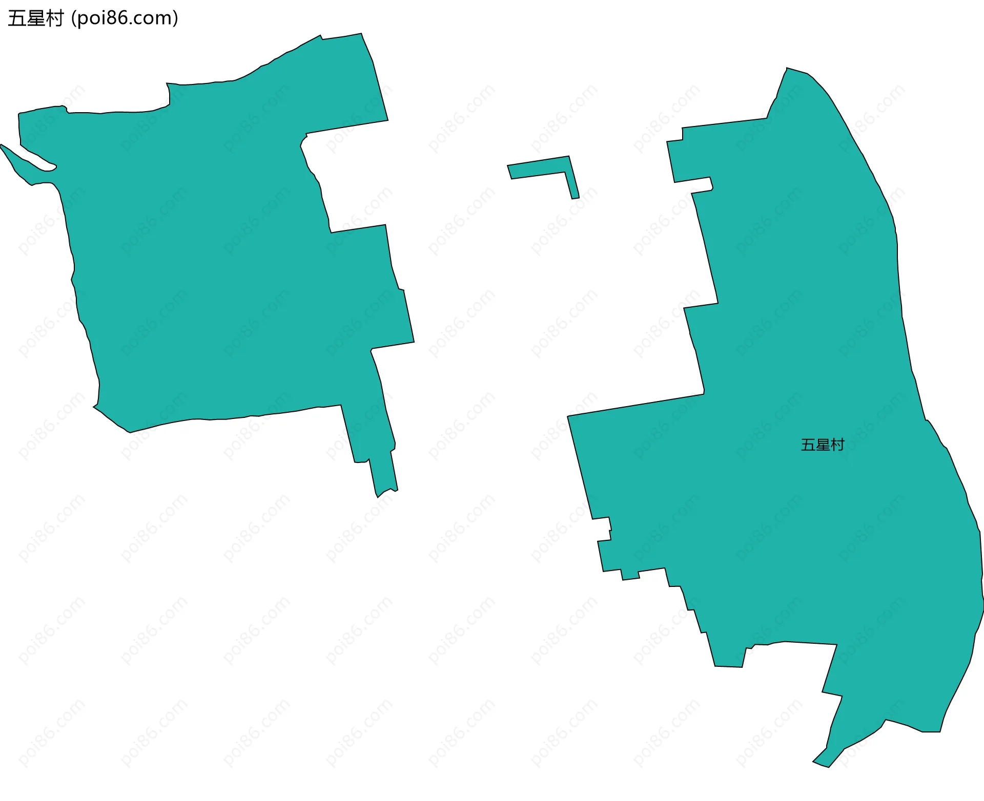 五星村边界地图