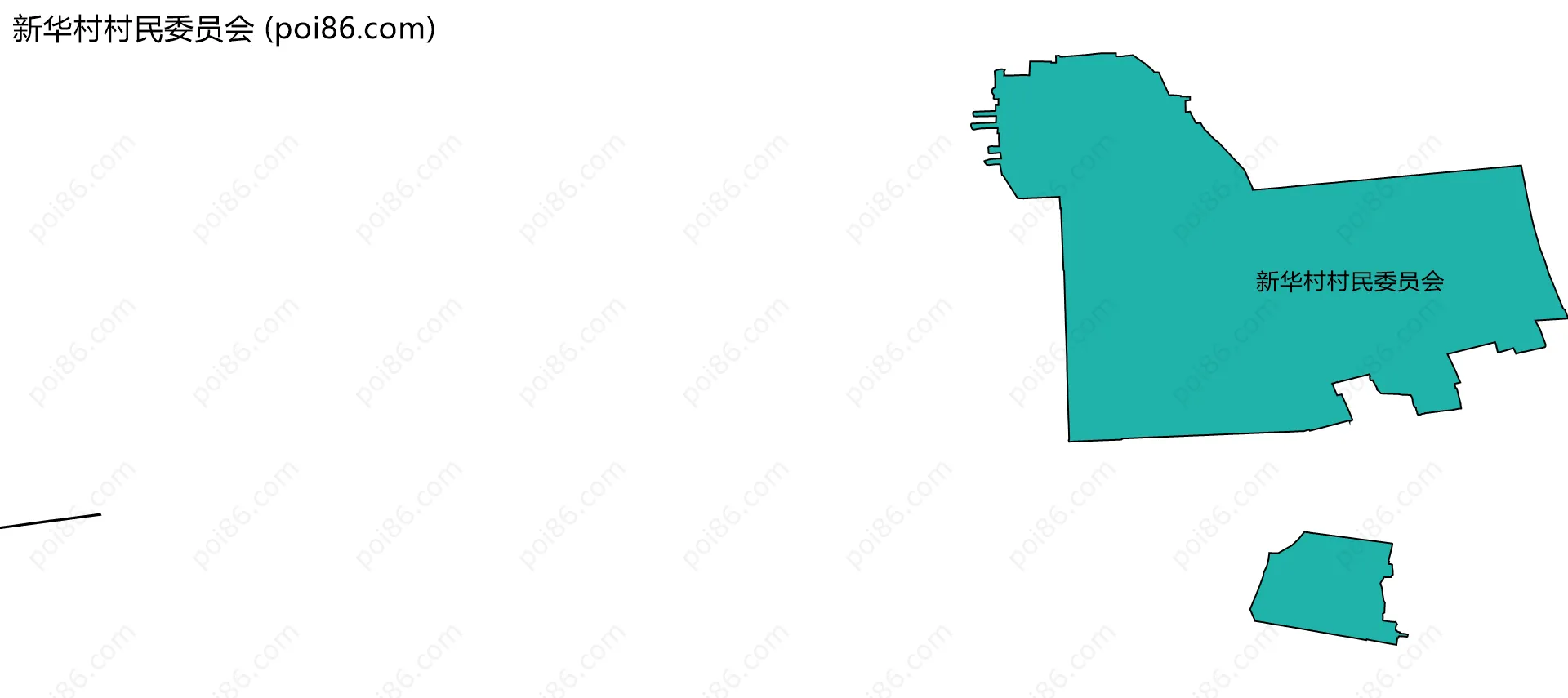 新华村村民委员会边界地图