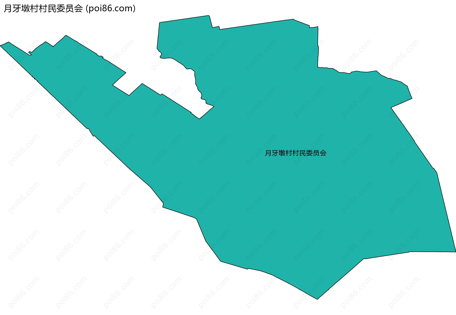 月牙墩村村民委员会边界地图