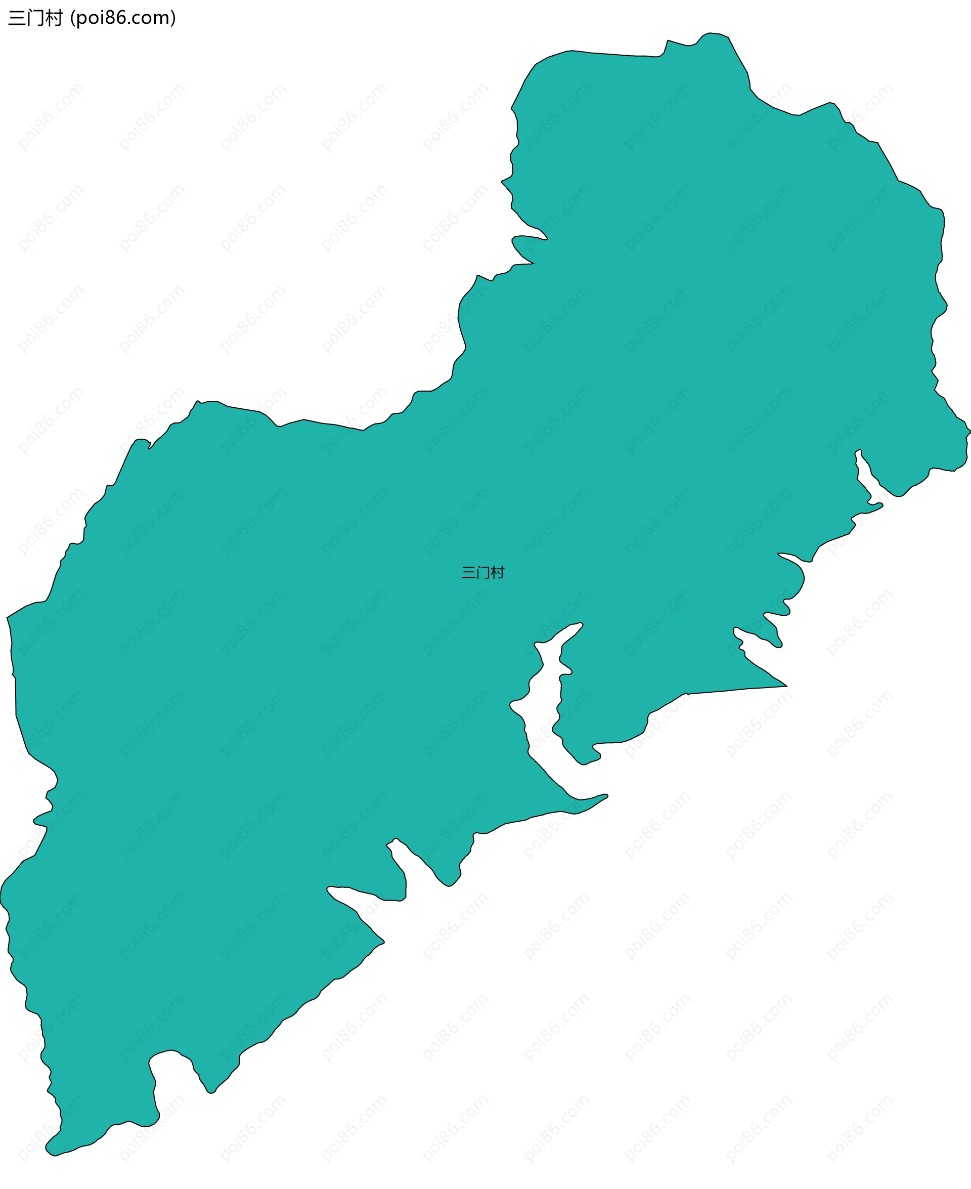 三门村边界地图