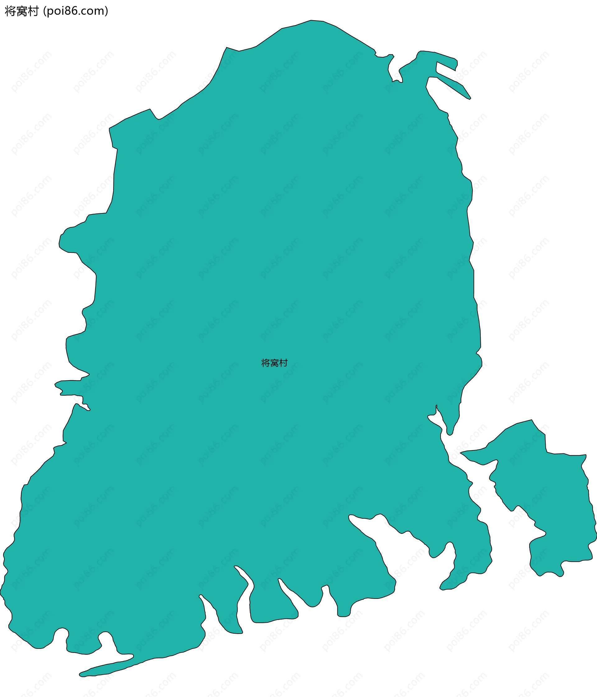 将窝村边界地图