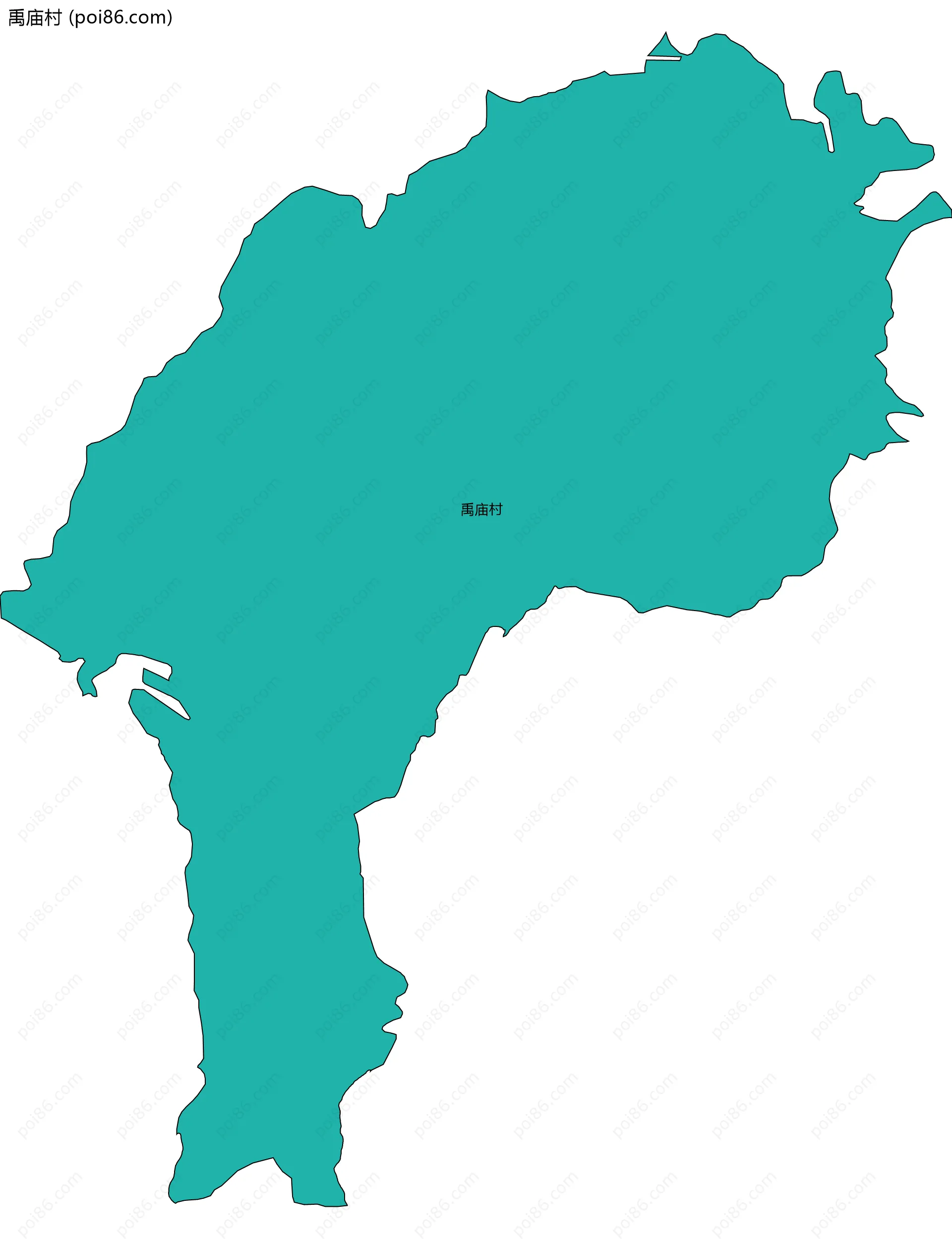 禹庙村边界地图