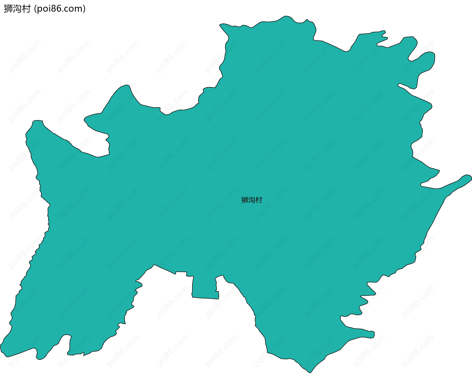 狮沟村边界地图