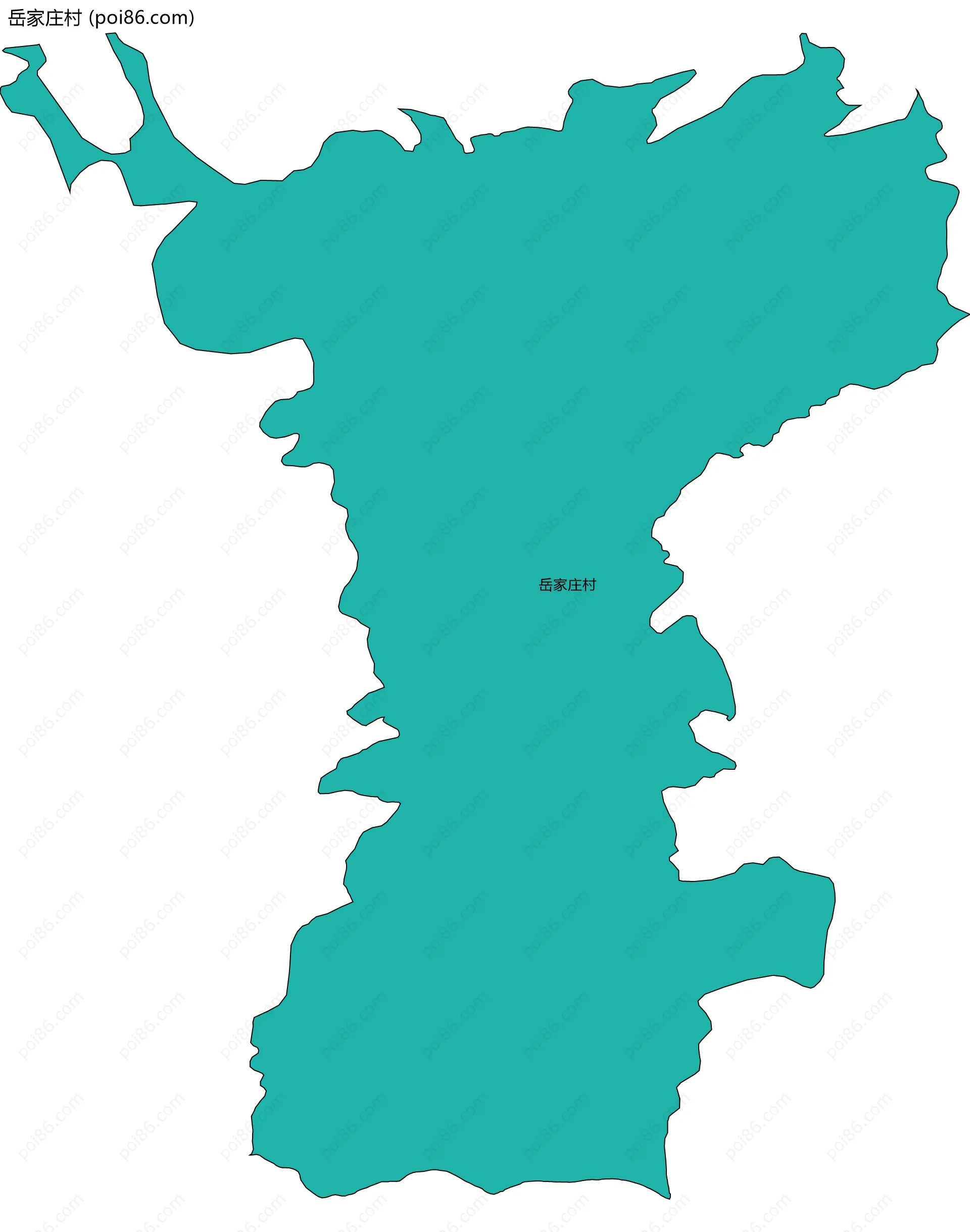 岳家庄村边界地图