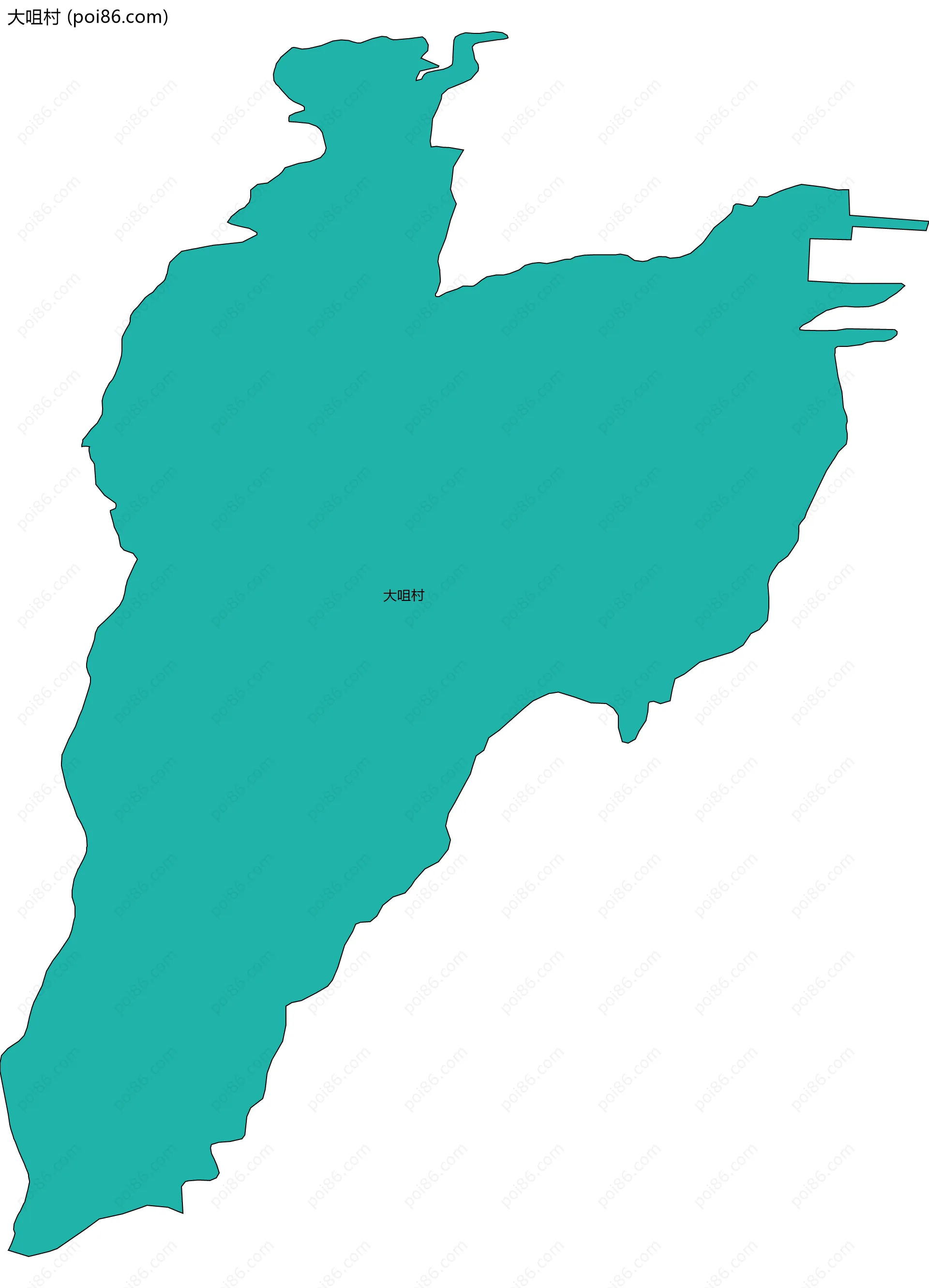 大咀村边界地图