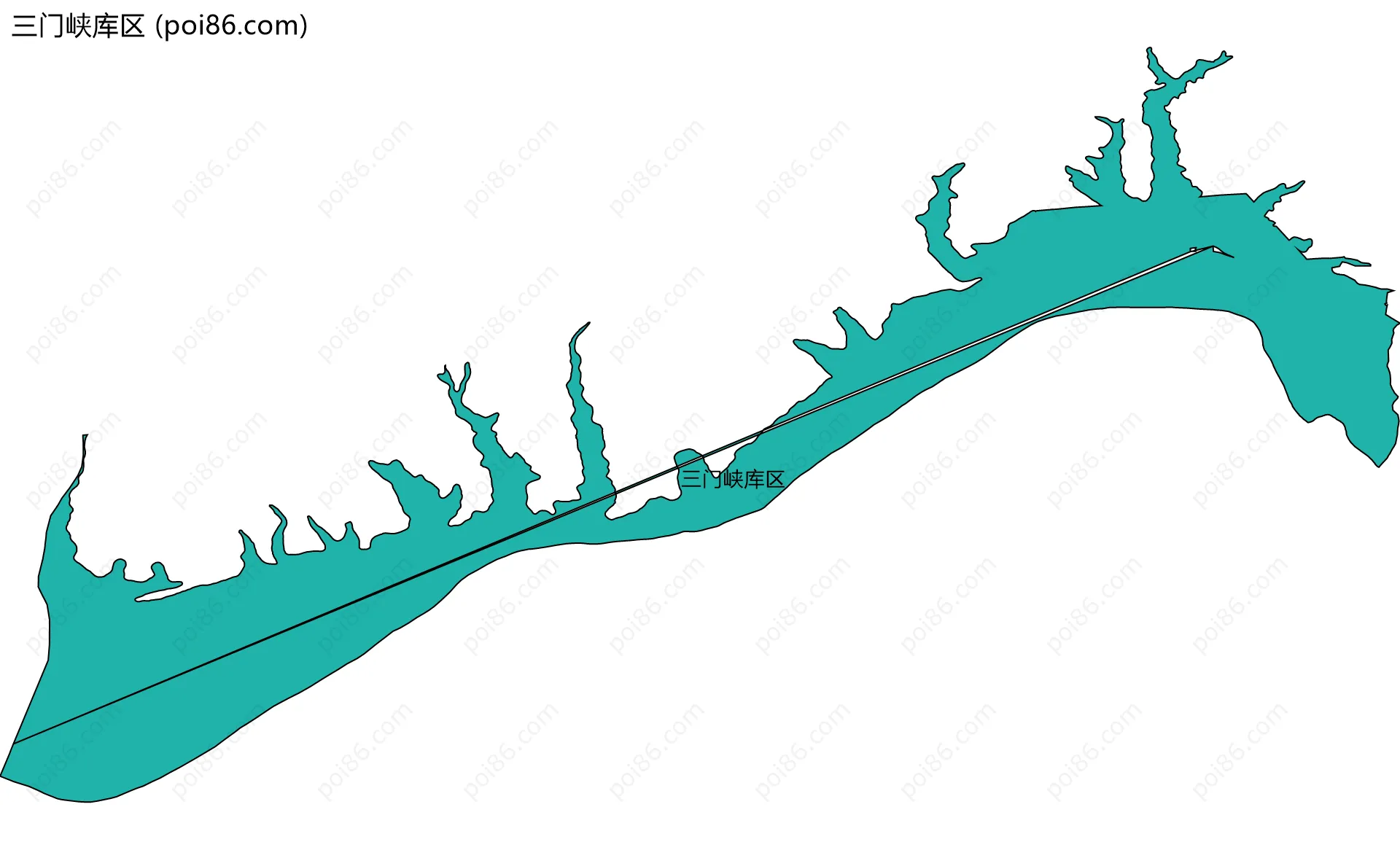 三门峡库区边界地图
