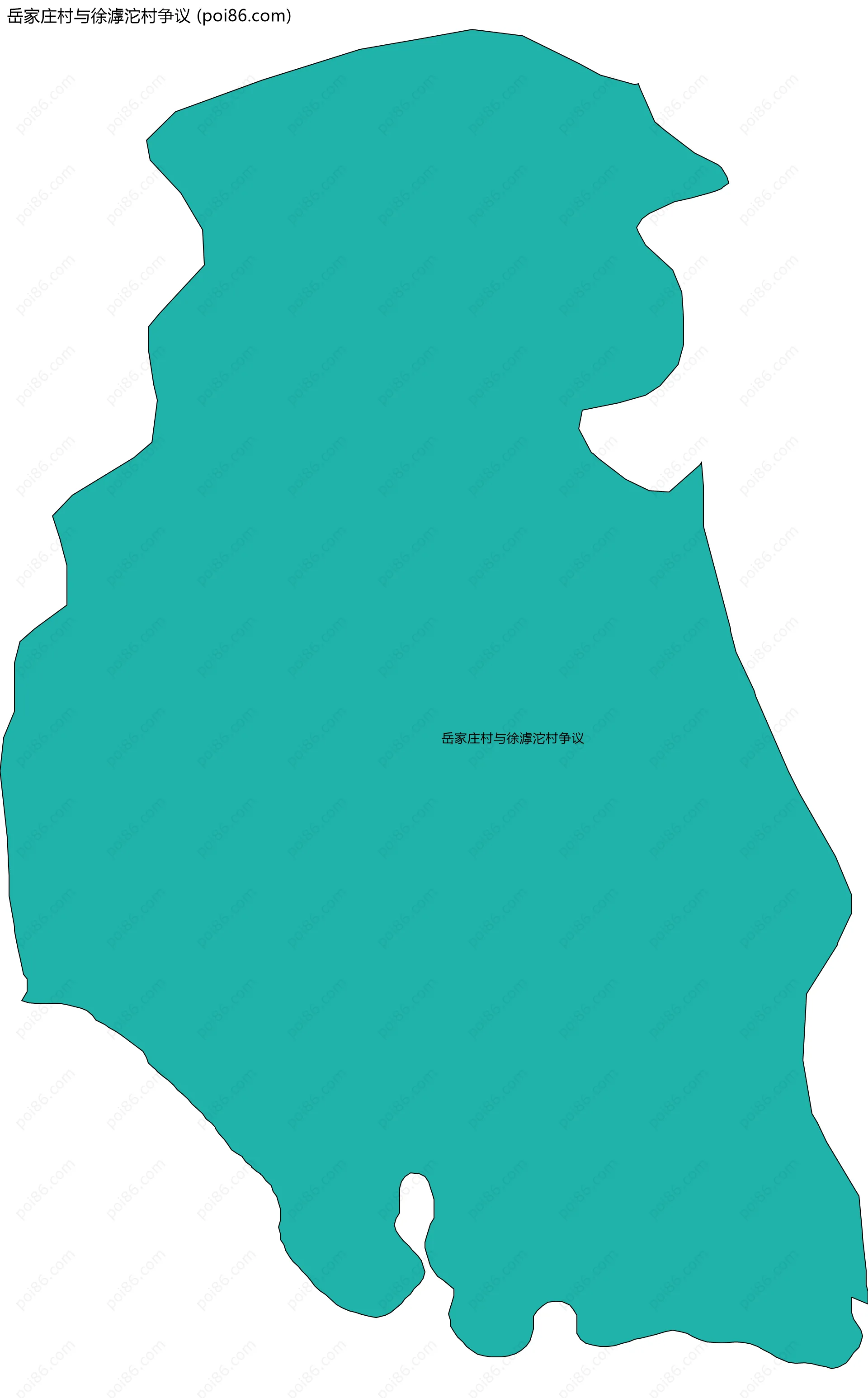 岳家庄村与徐滹沱村争议边界地图