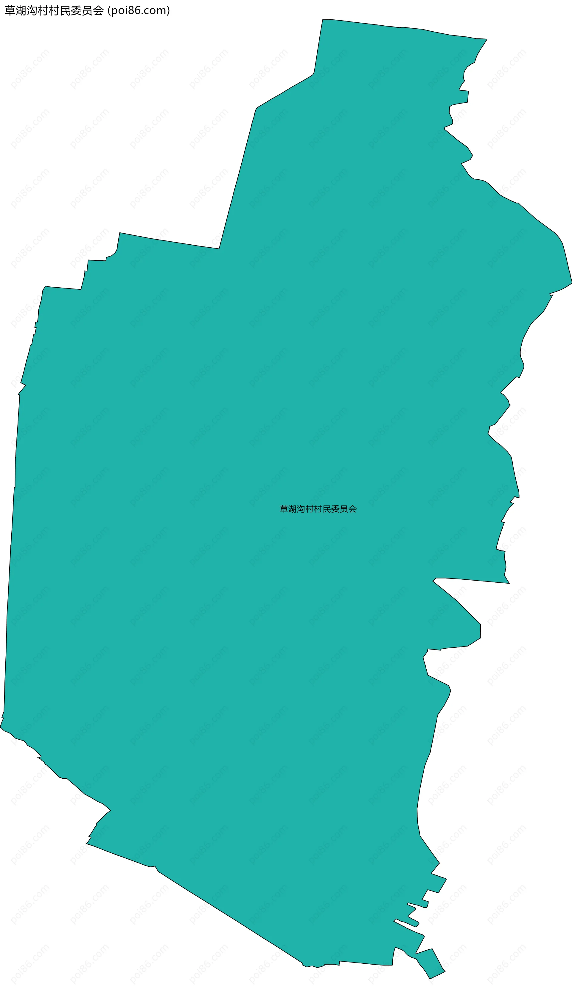草湖沟村村民委员会边界地图