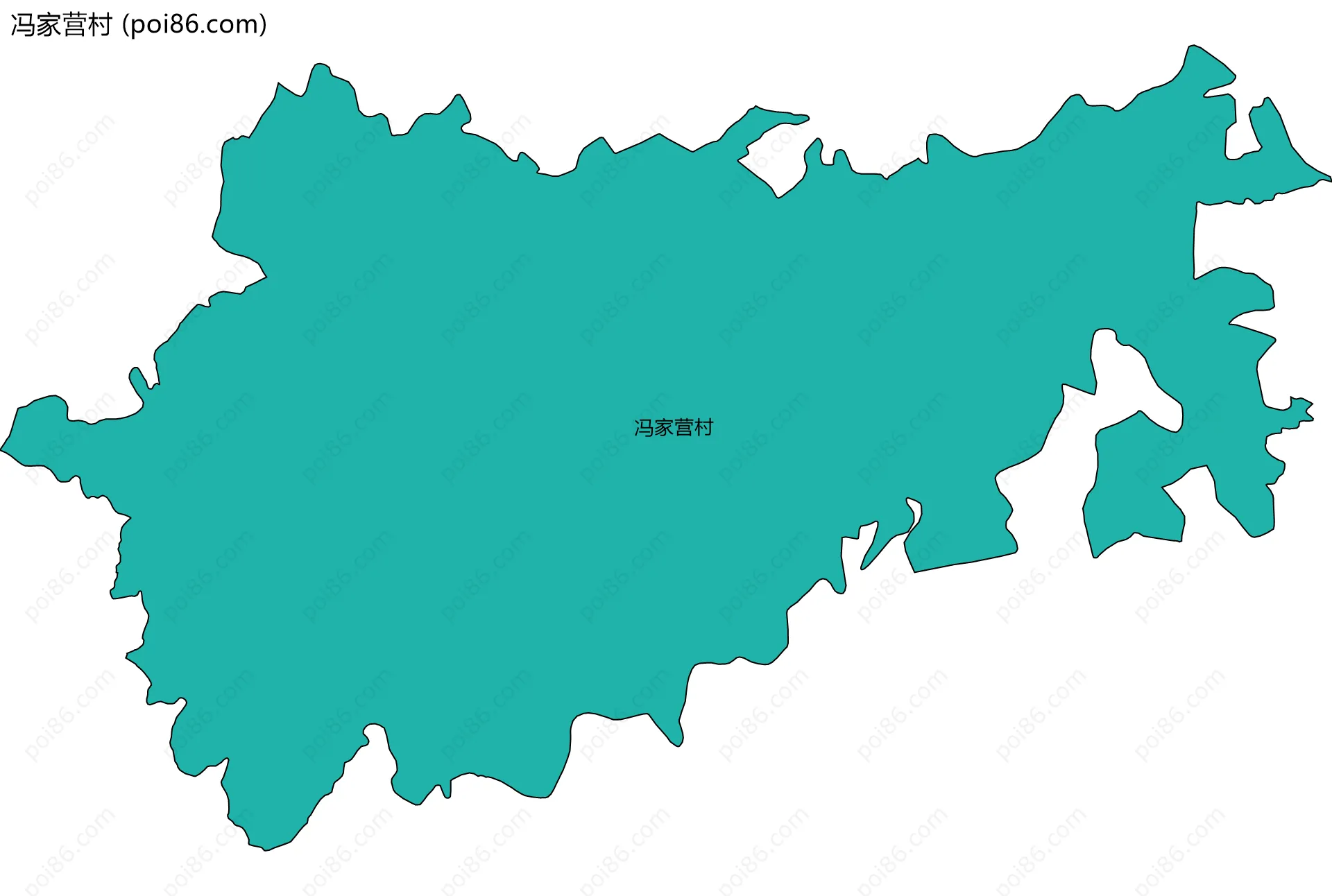 冯家营村边界地图