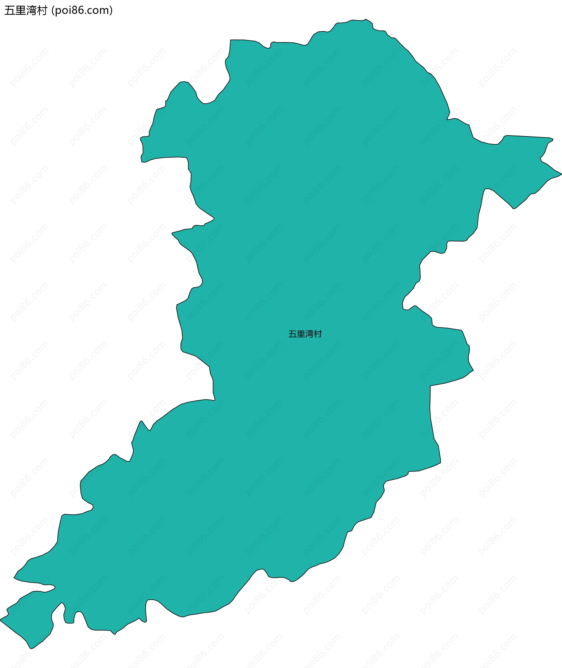 五里湾村边界地图