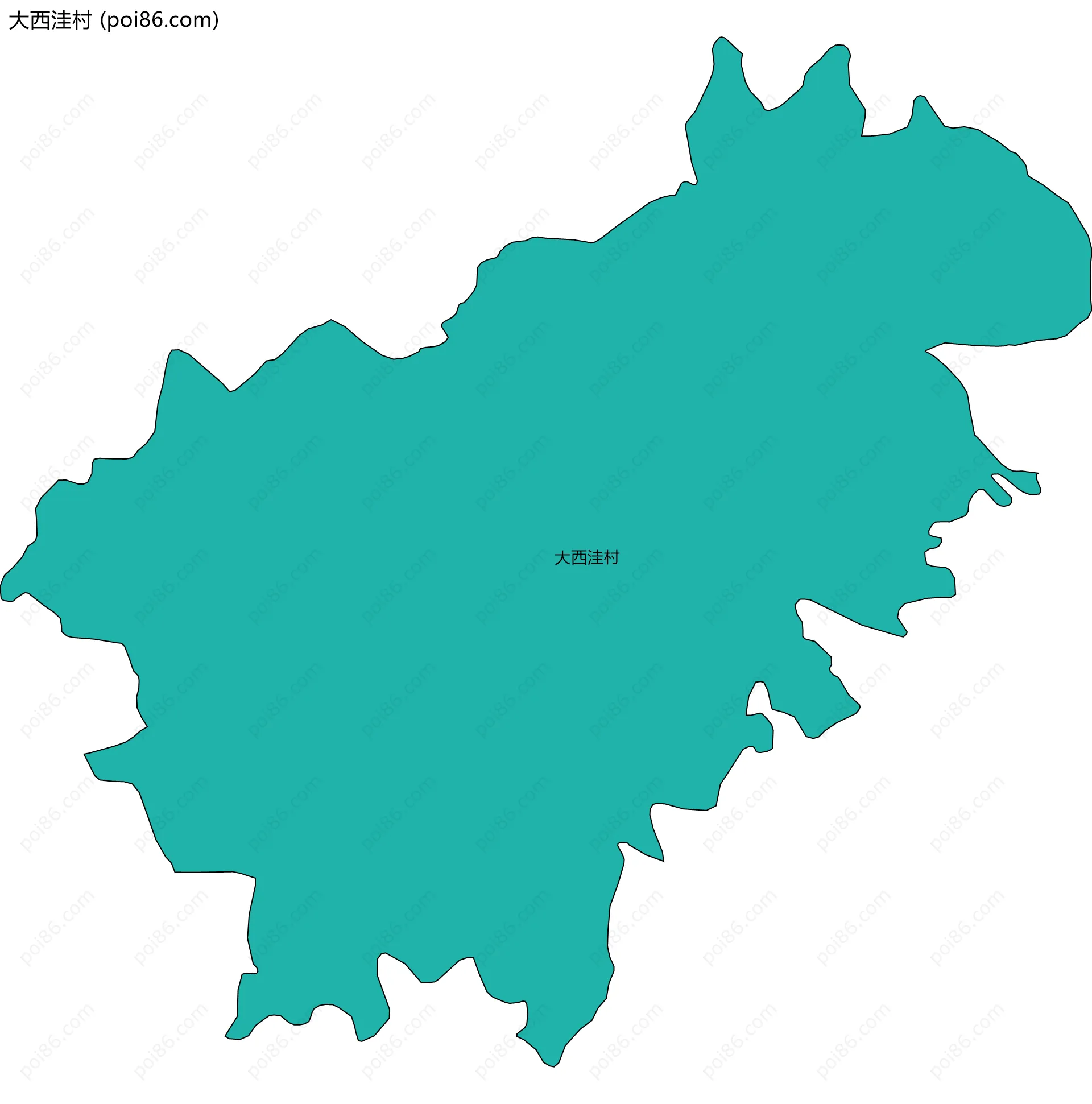 大西洼村边界地图