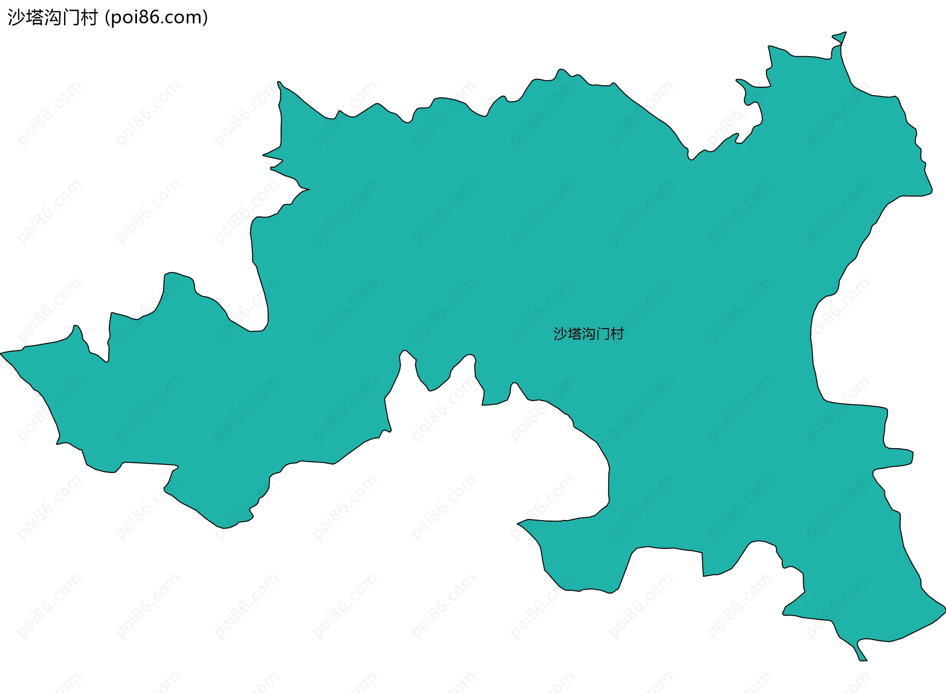 沙塔沟门村边界地图