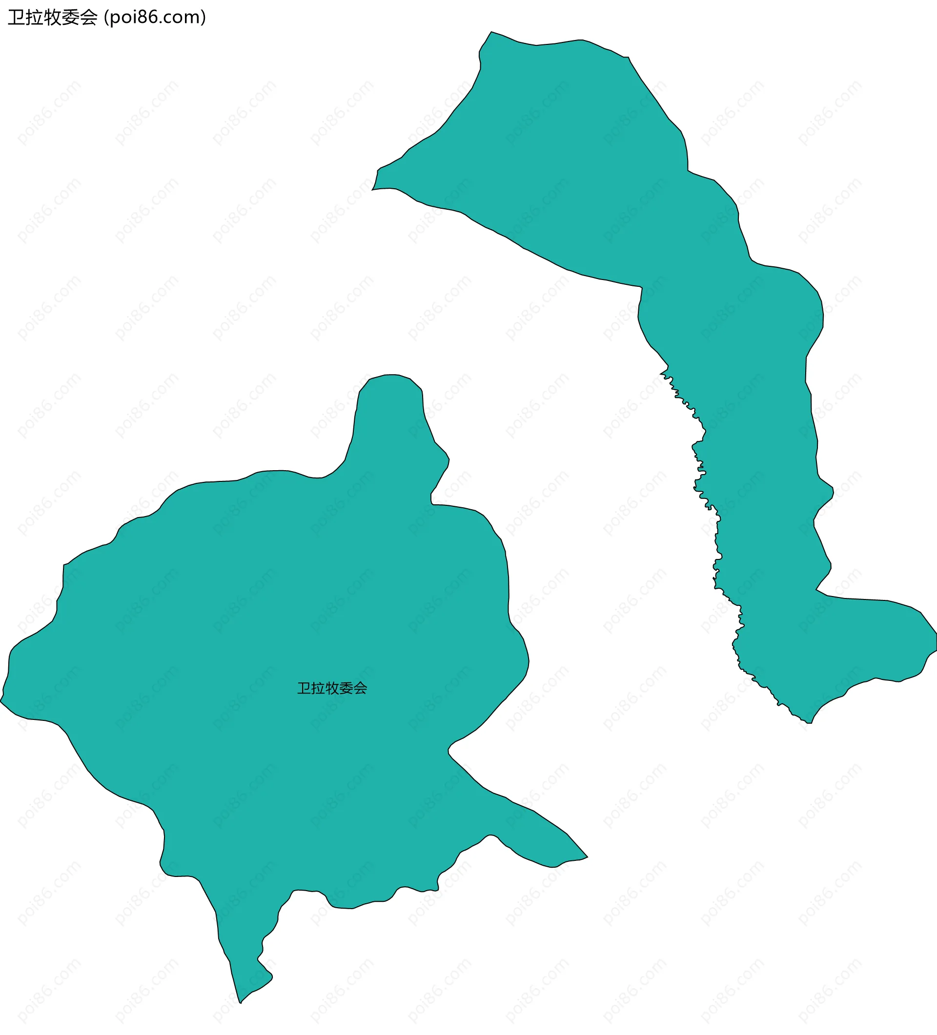 卫拉牧委会边界地图