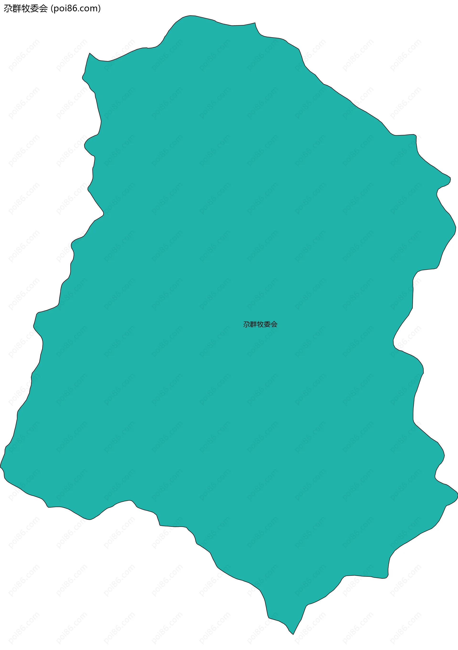 尕群牧委会边界地图