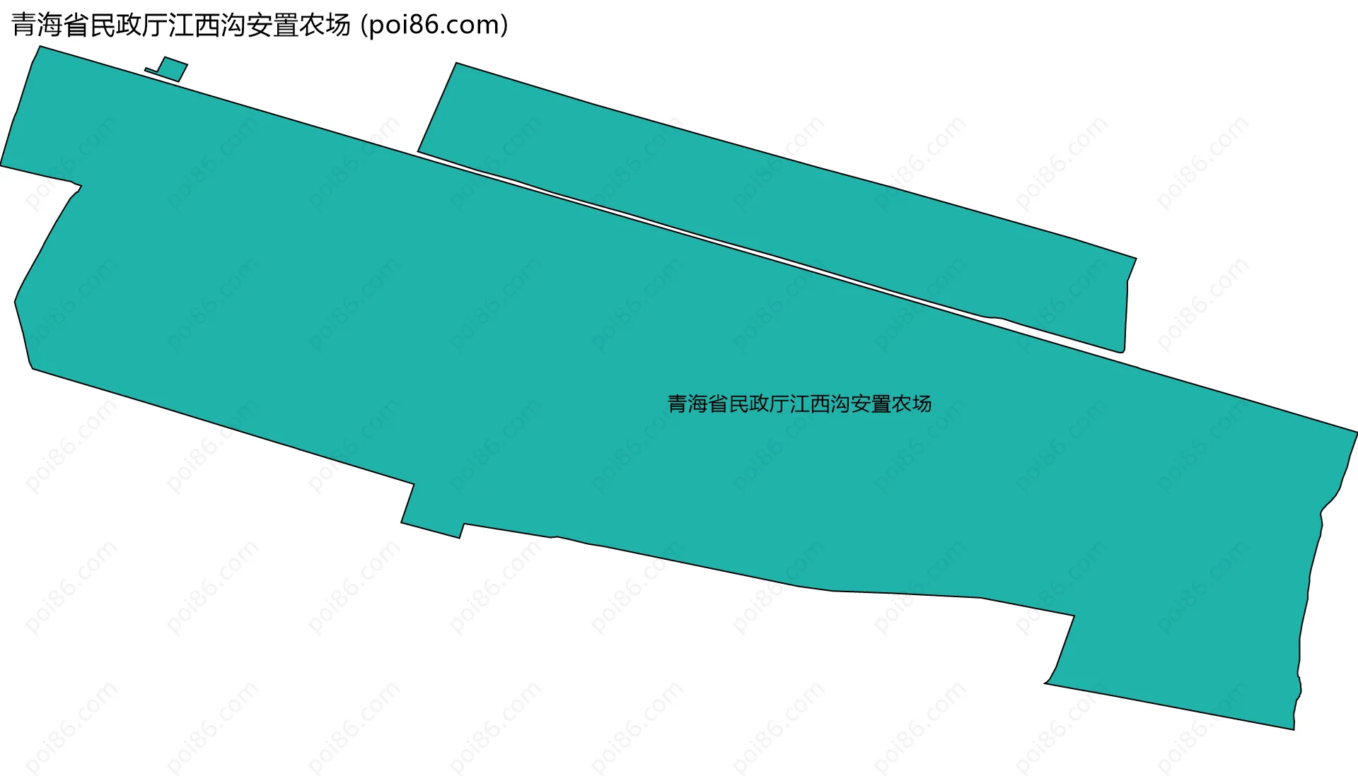 青海省民政厅江西沟安置农场边界地图