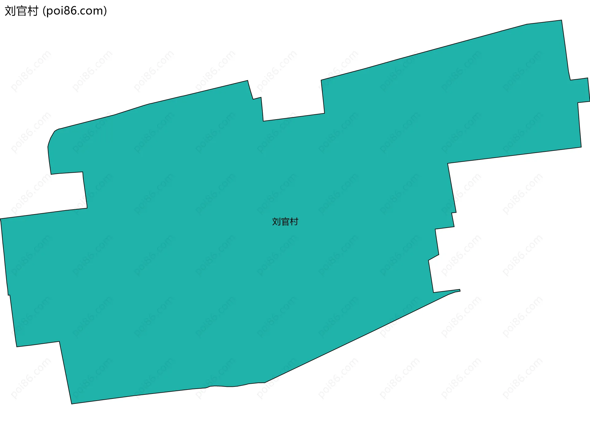 刘官村边界地图