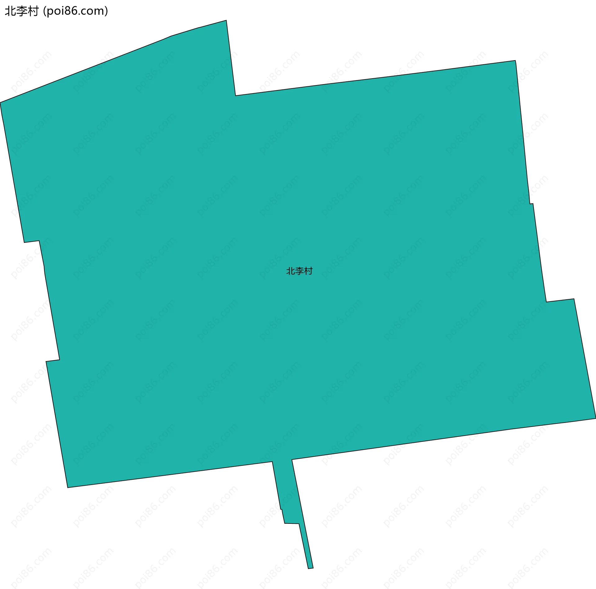 北李村边界地图