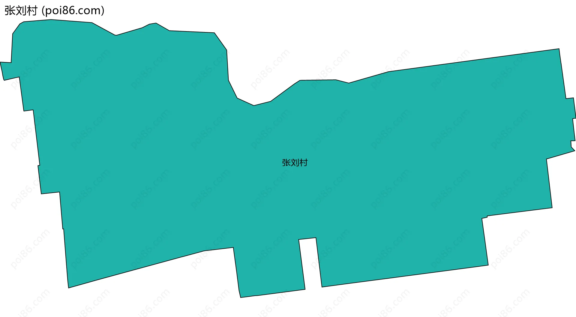 张刘村边界地图