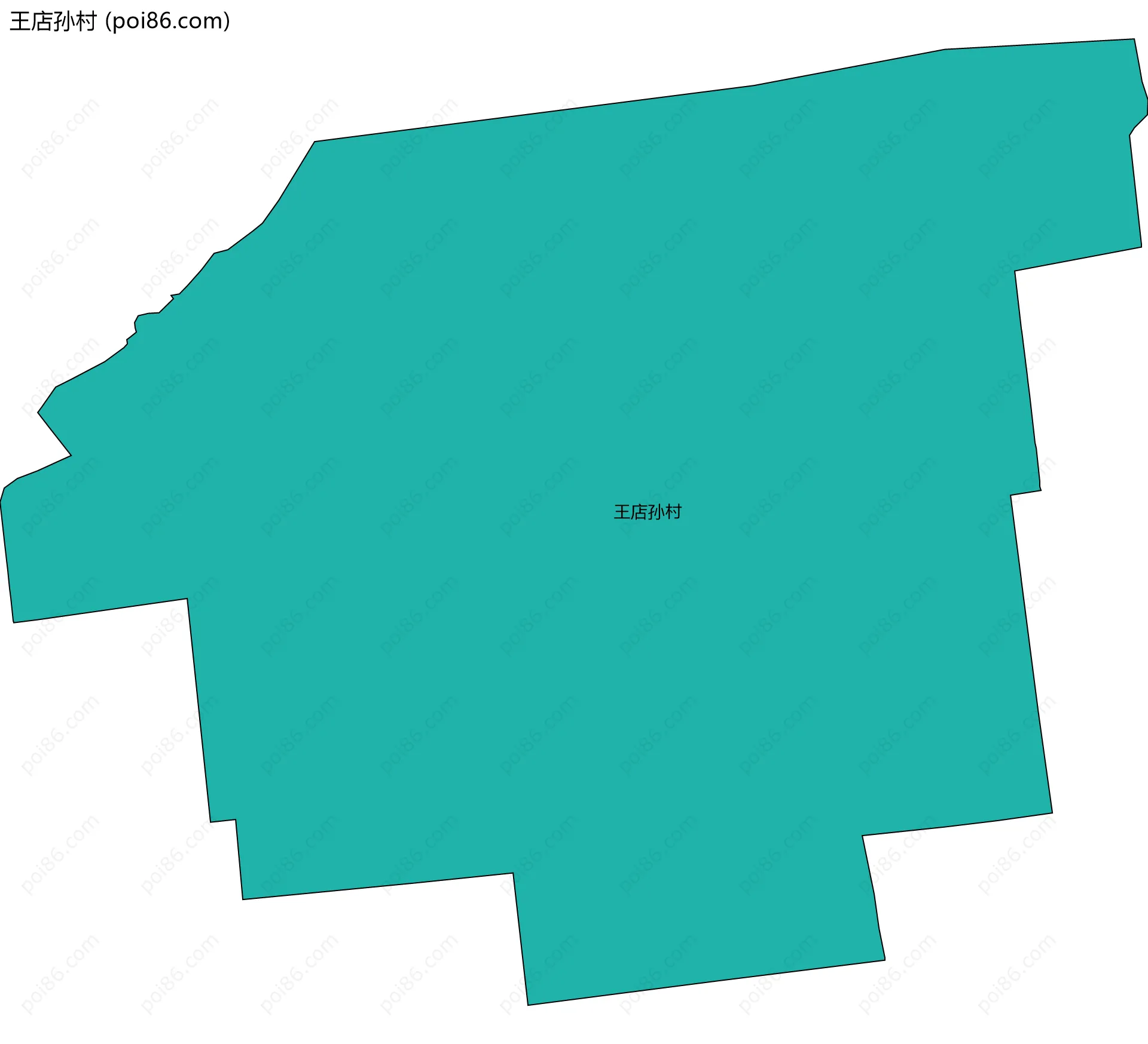 王店孙村边界地图