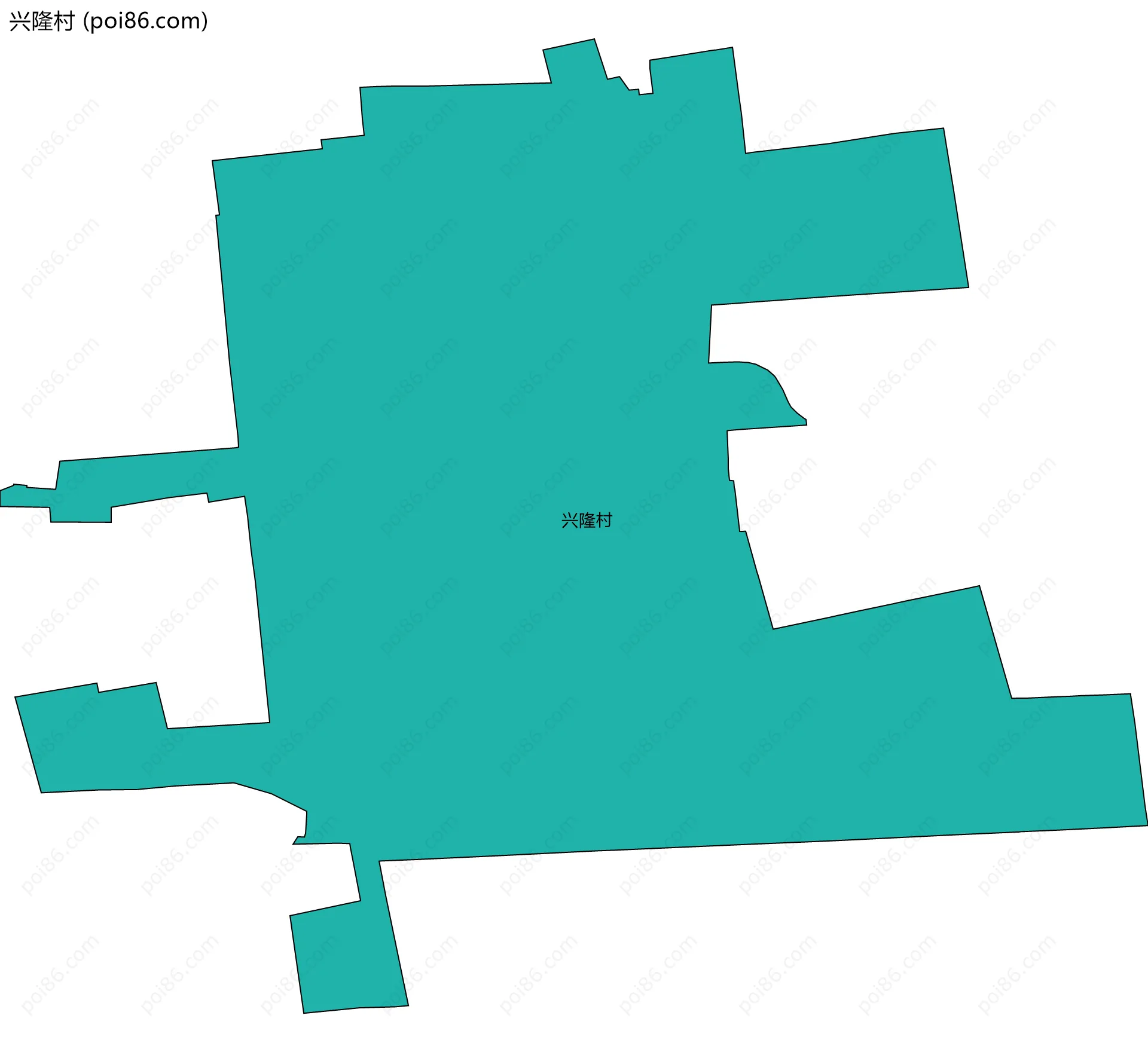 兴隆村边界地图