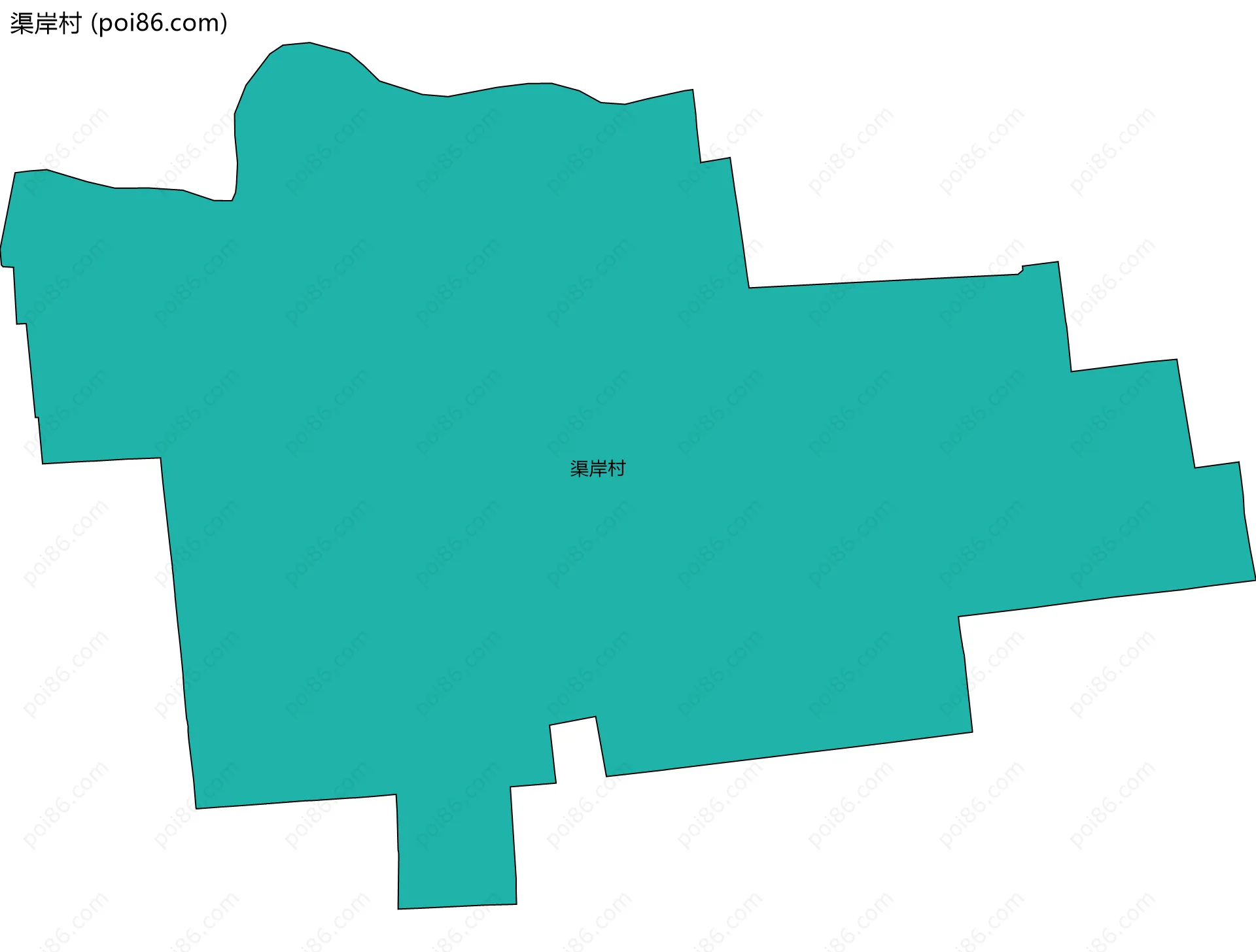 渠岸村边界地图
