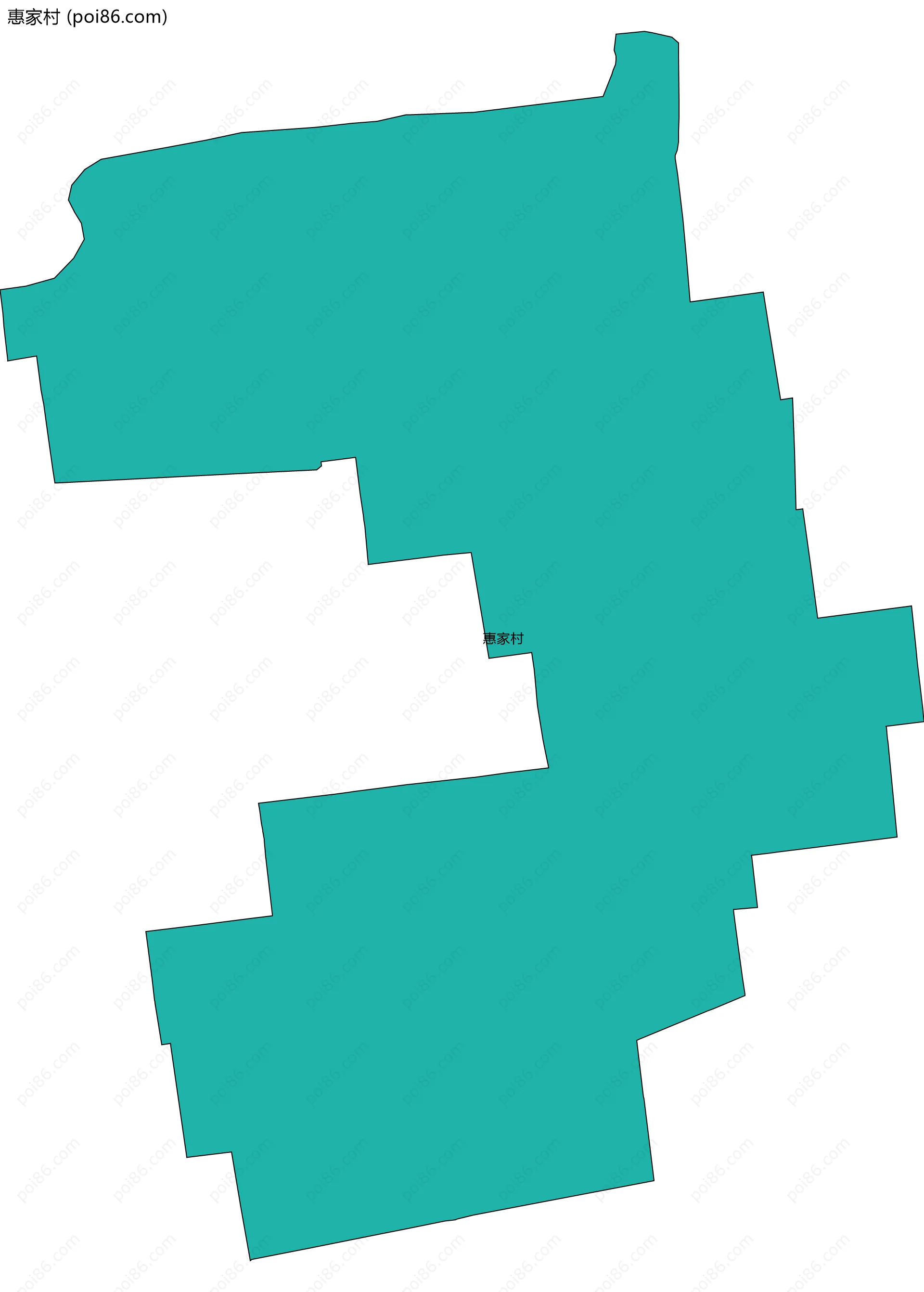 惠家村边界地图