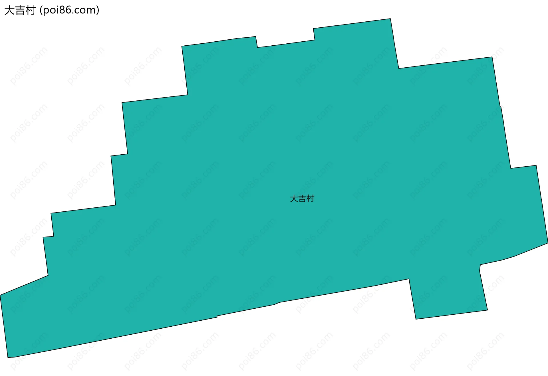大吉村边界地图