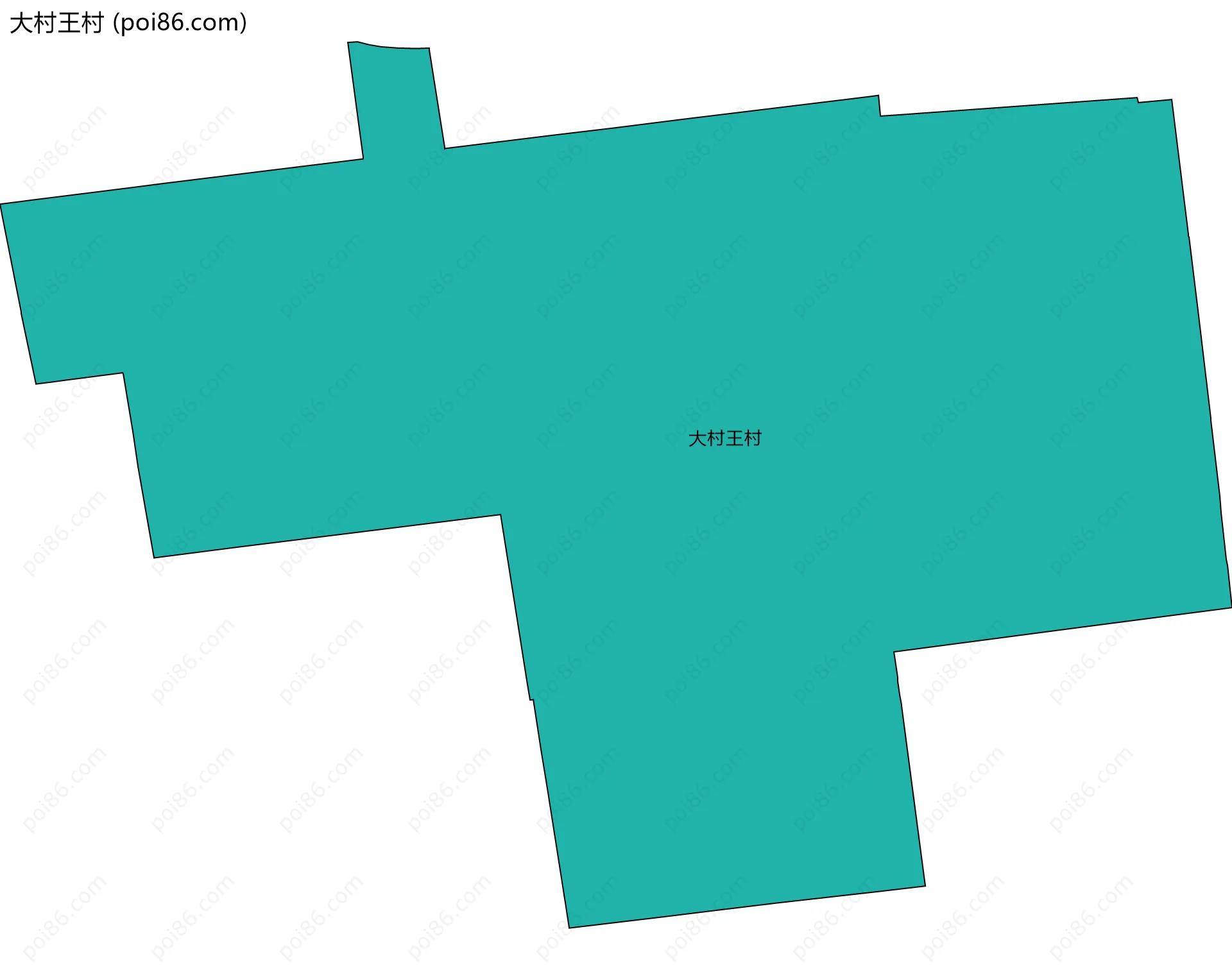 大村王村边界地图