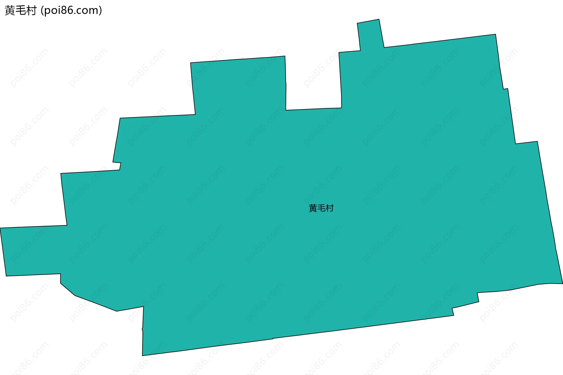 黄毛村边界地图
