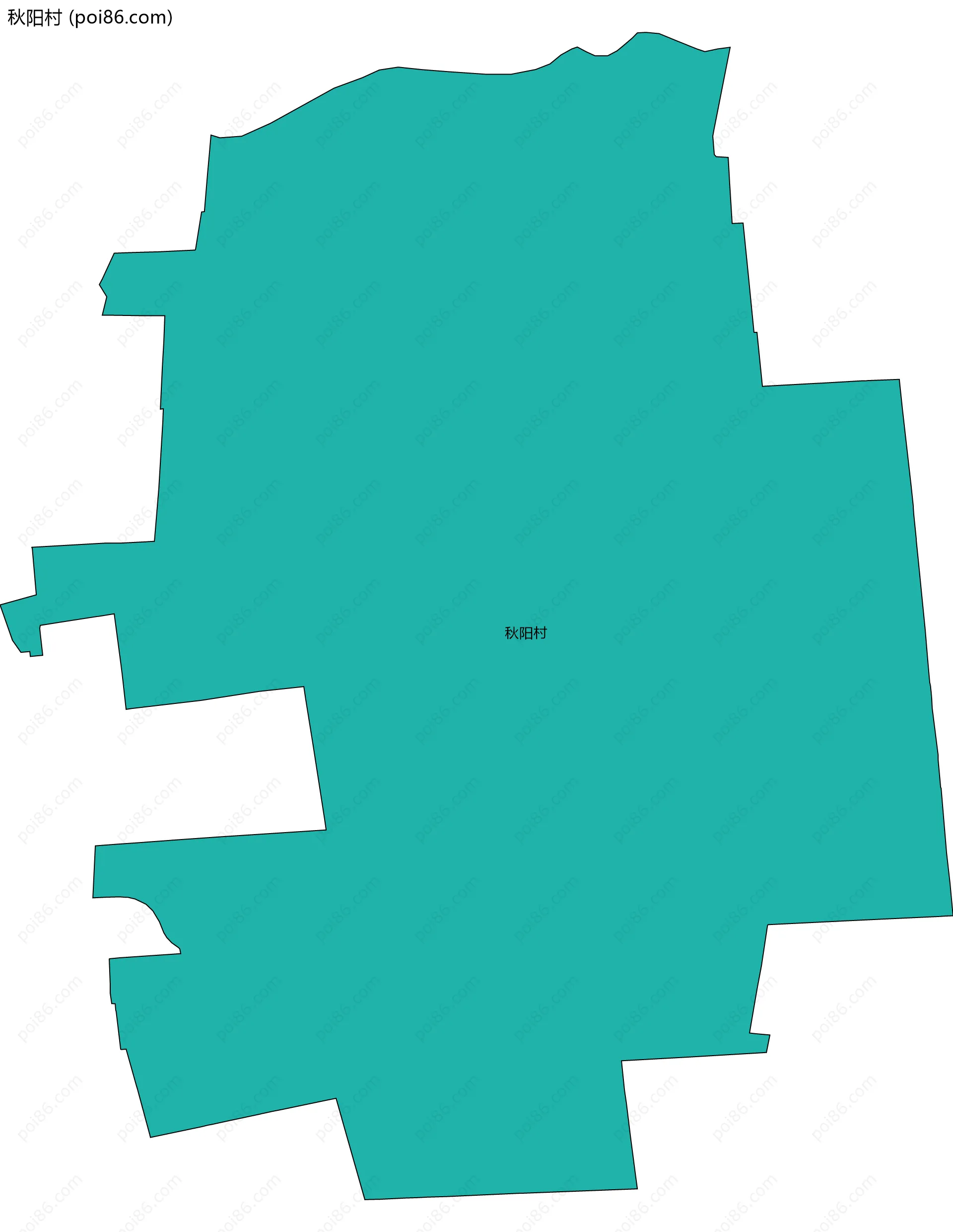 秋阳村边界地图