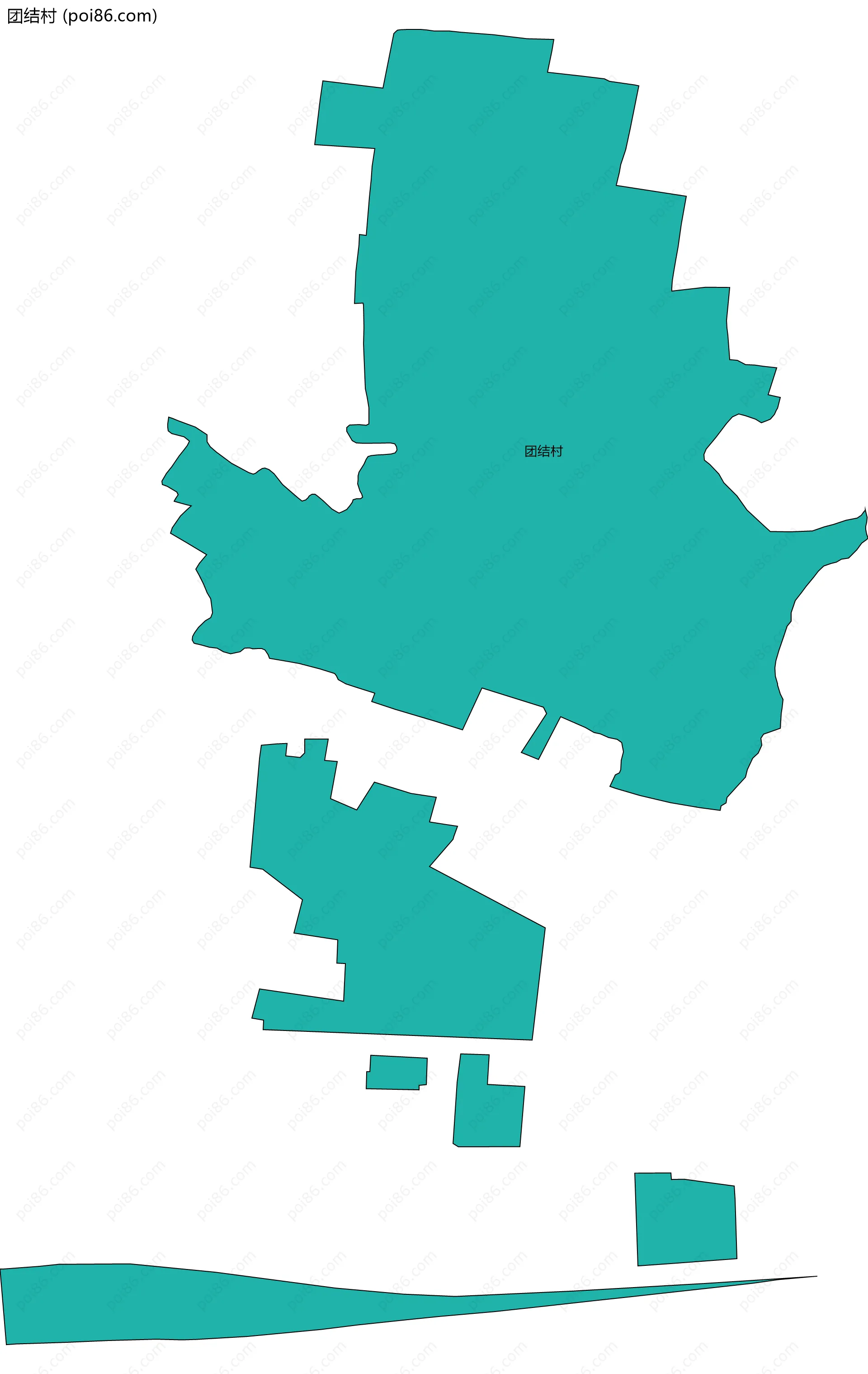 团结村边界地图