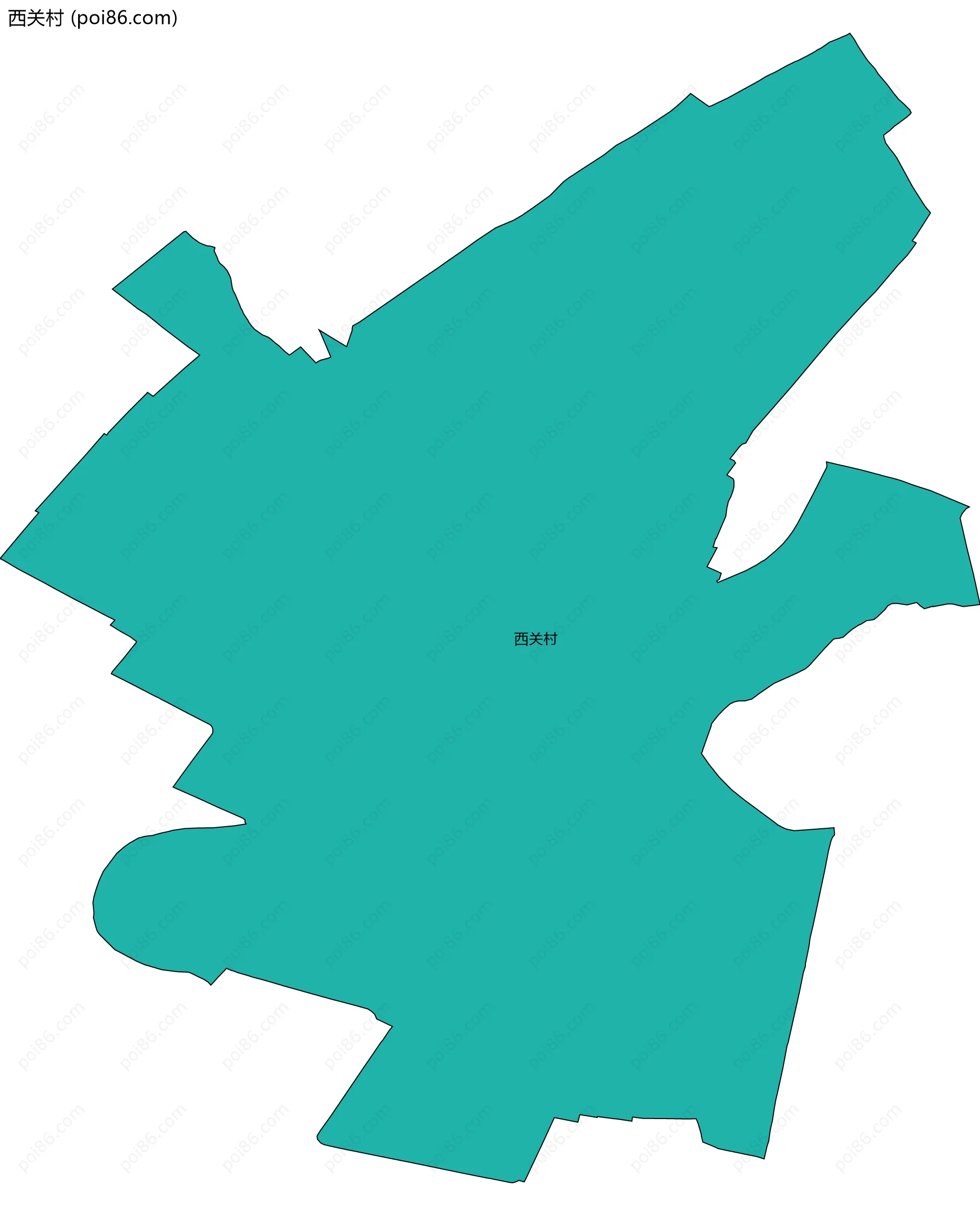 西关村边界地图