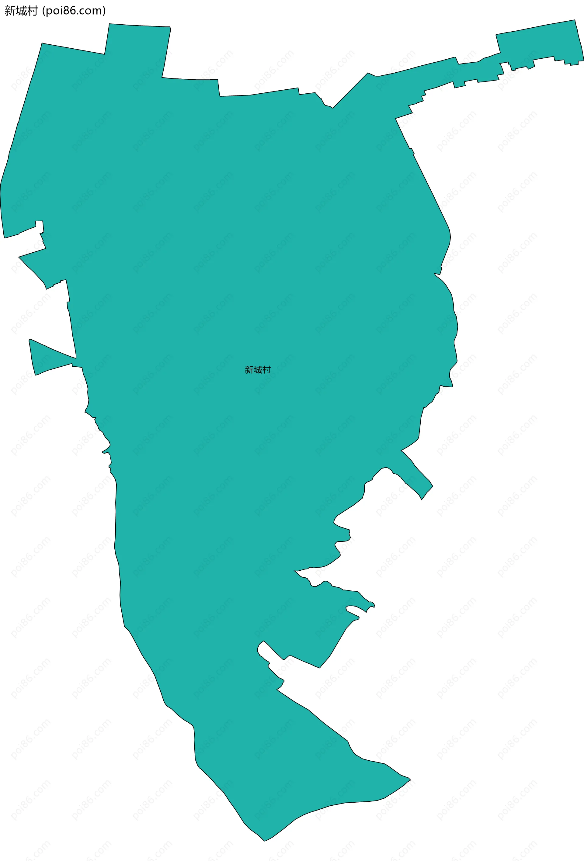 新城村边界地图