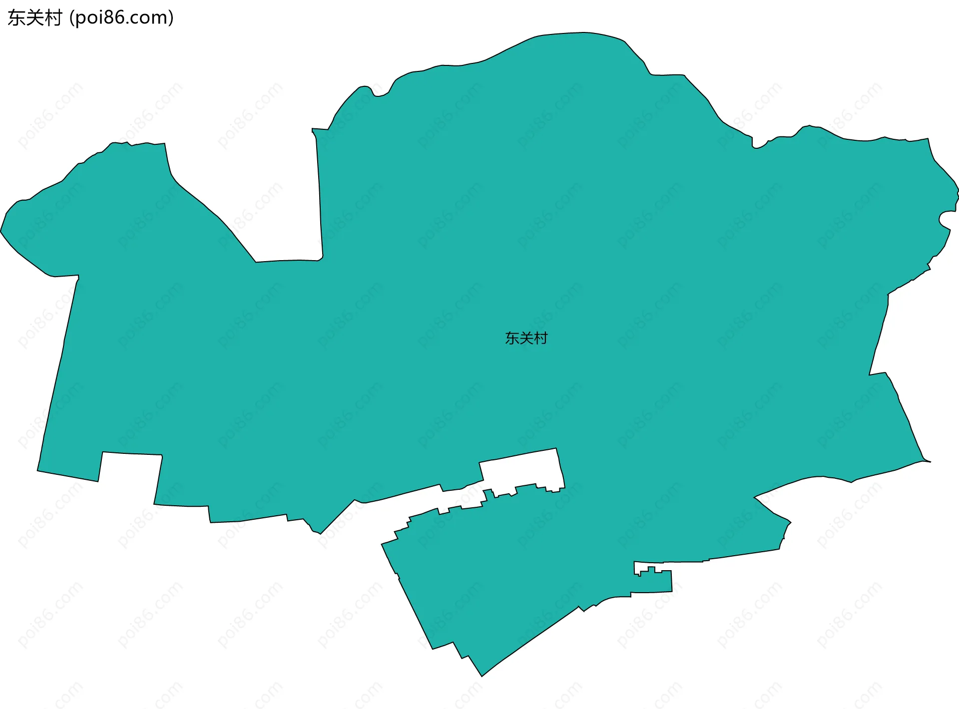 东关村边界地图