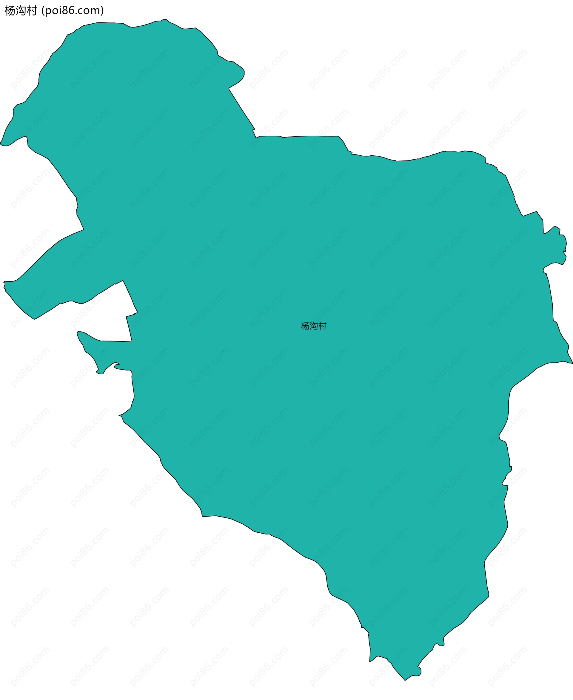 杨沟村边界地图