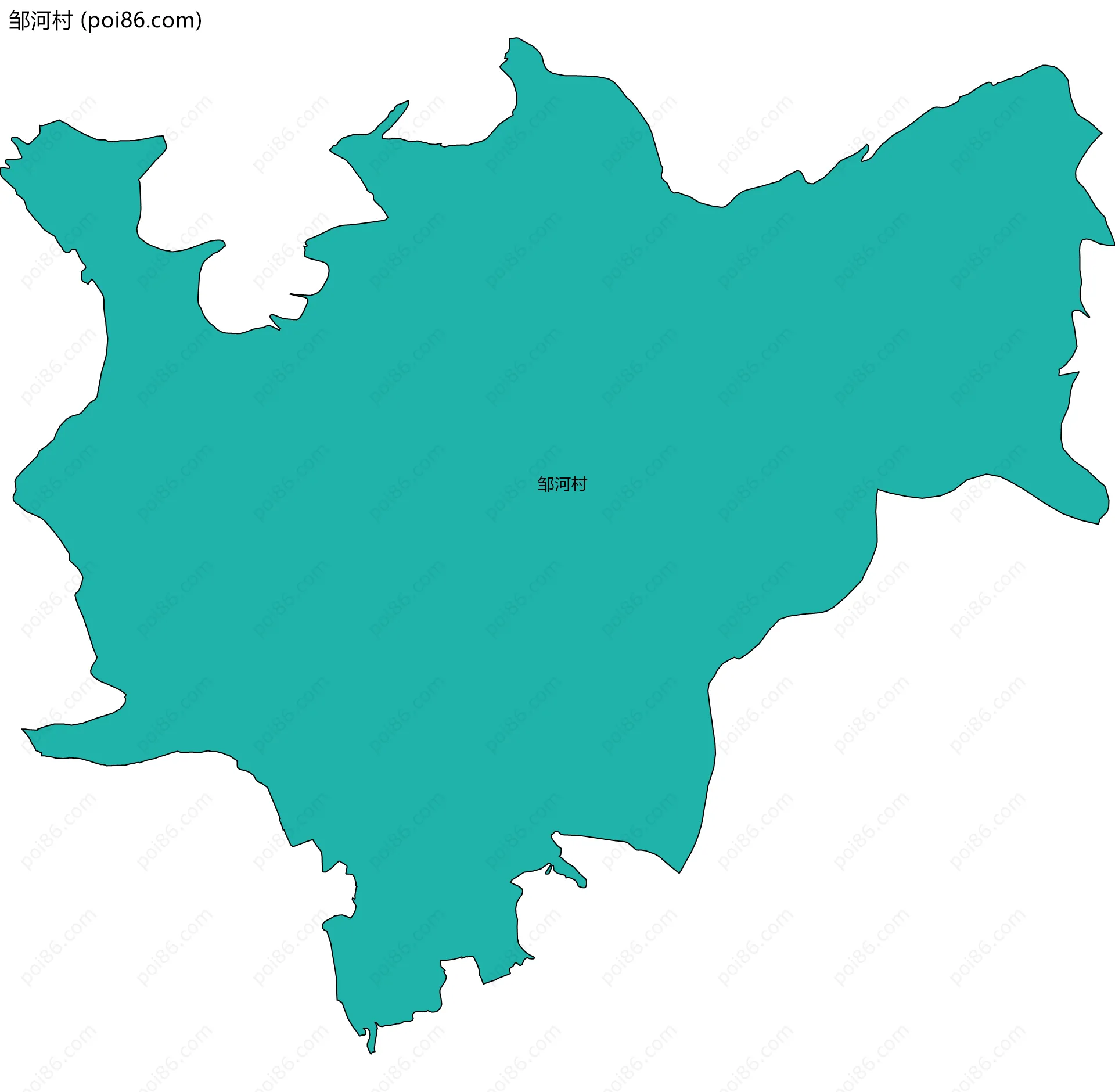 邹河村边界地图